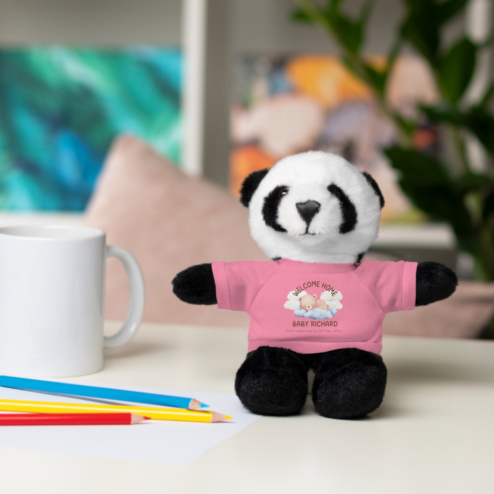 Personalized Stuffed Animals with Tee | different colors and animals available