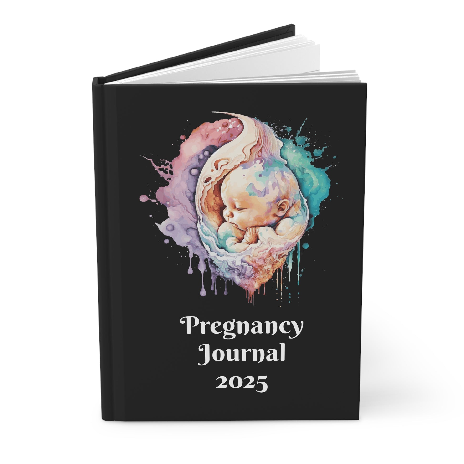 Hardcover Journal Pregnancy 2025 Black