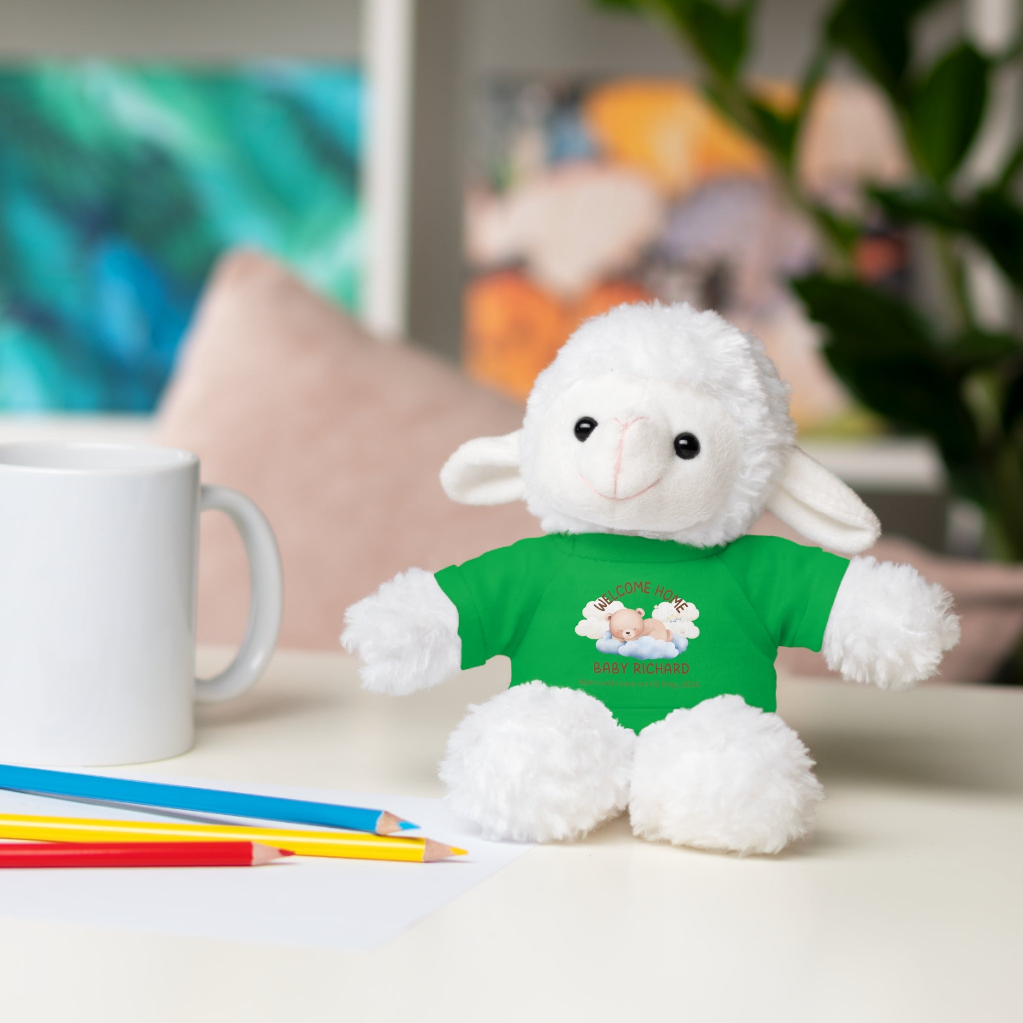 Personalized Stuffed Animals with Tee | different colors and animals available