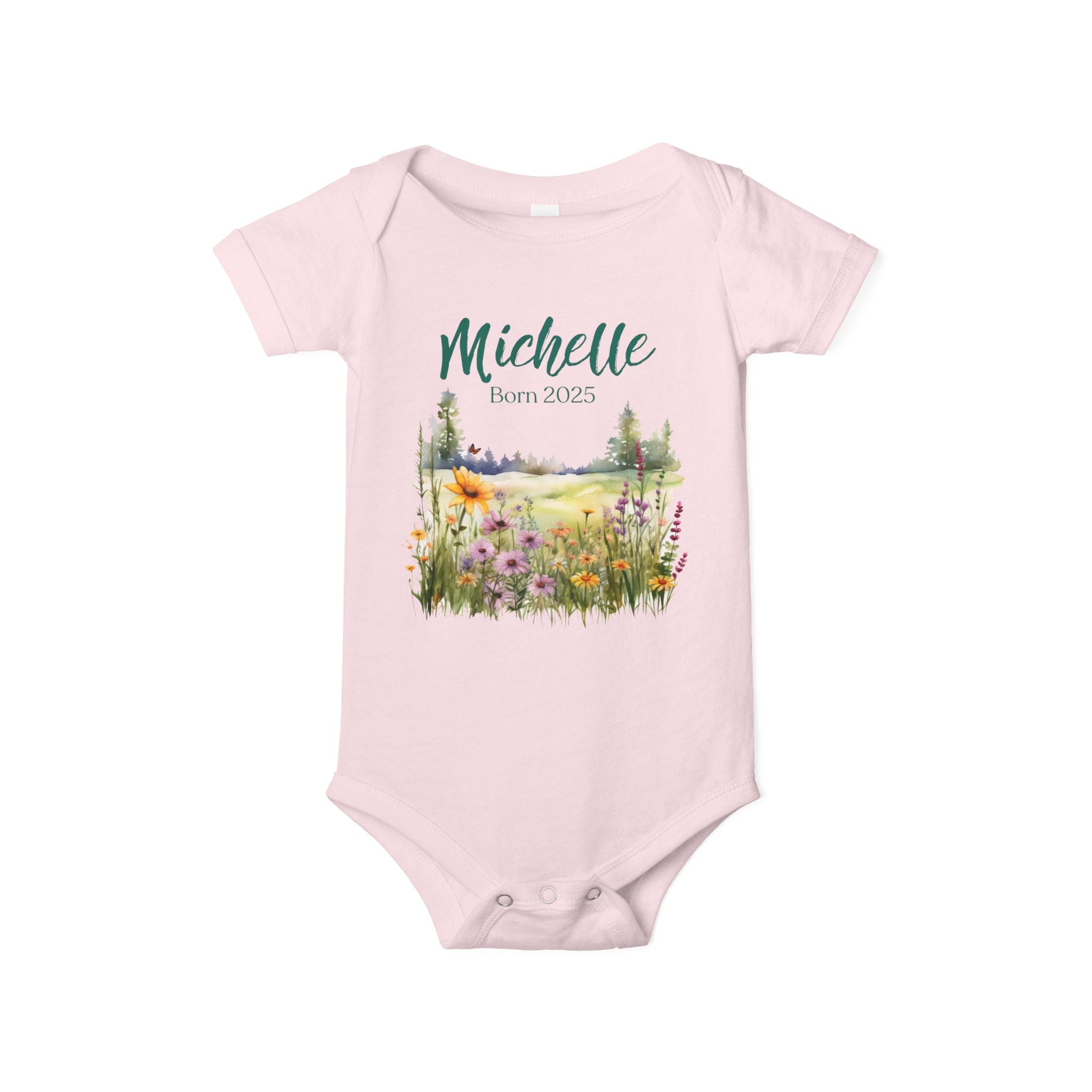 Personalized Onesie with a Name and Date
