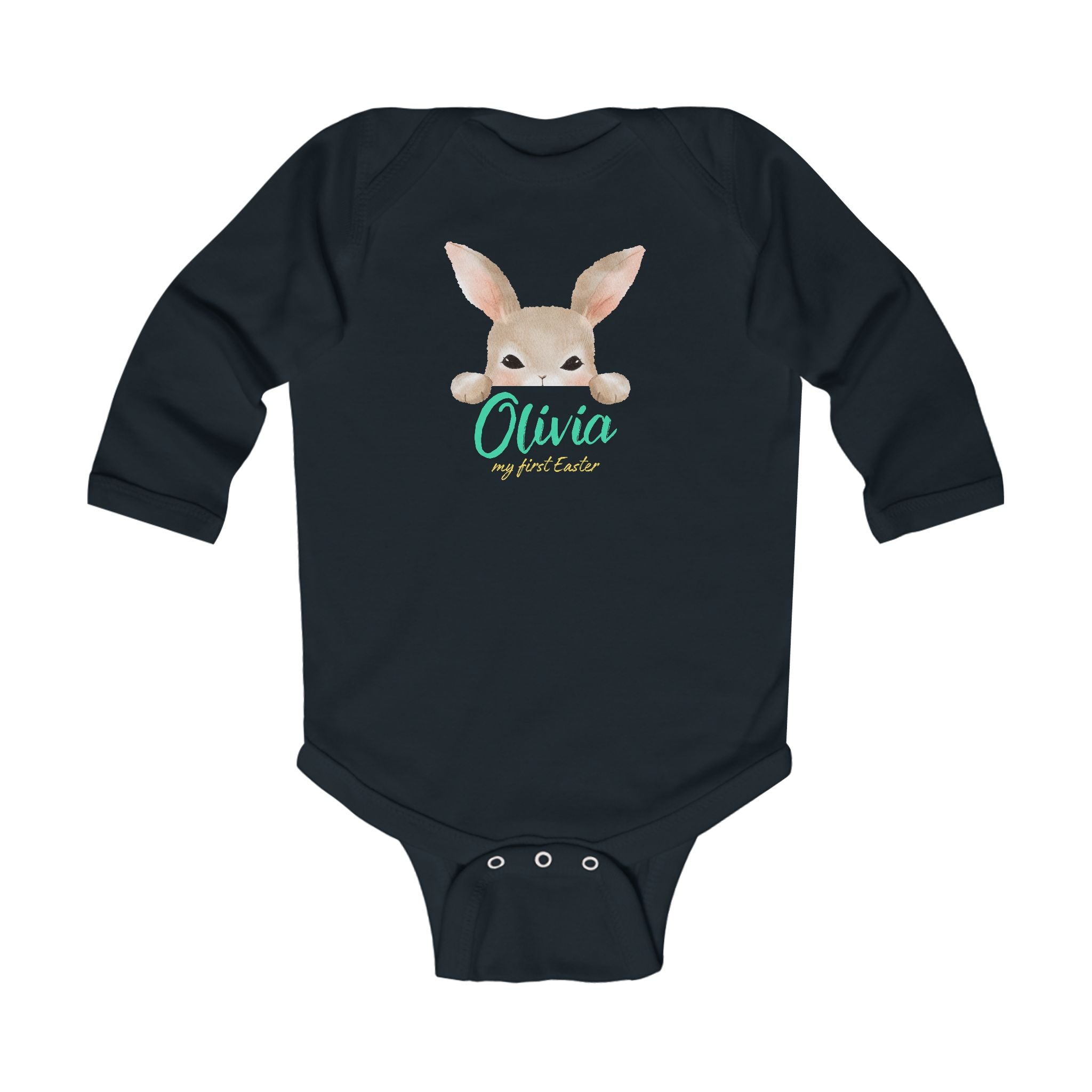 Infant Bodysuit personalized with a Name- My first Easter