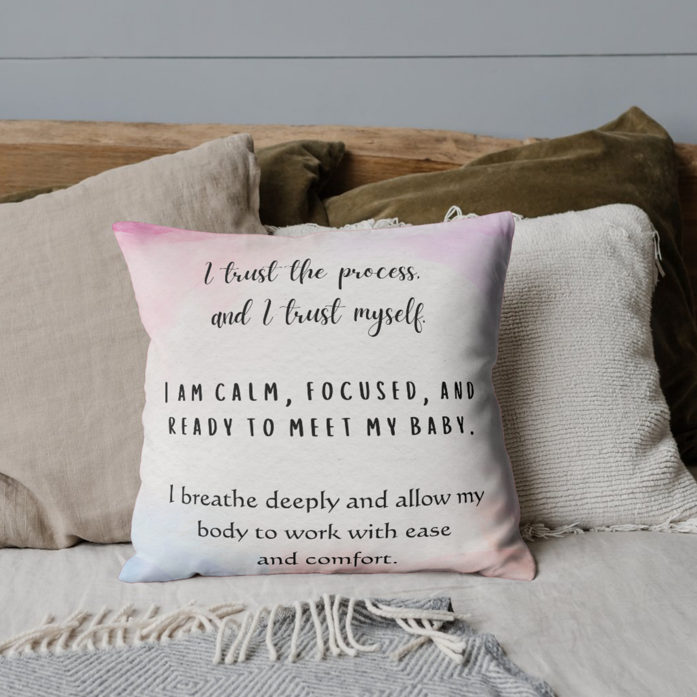 affirmation pillow for birth