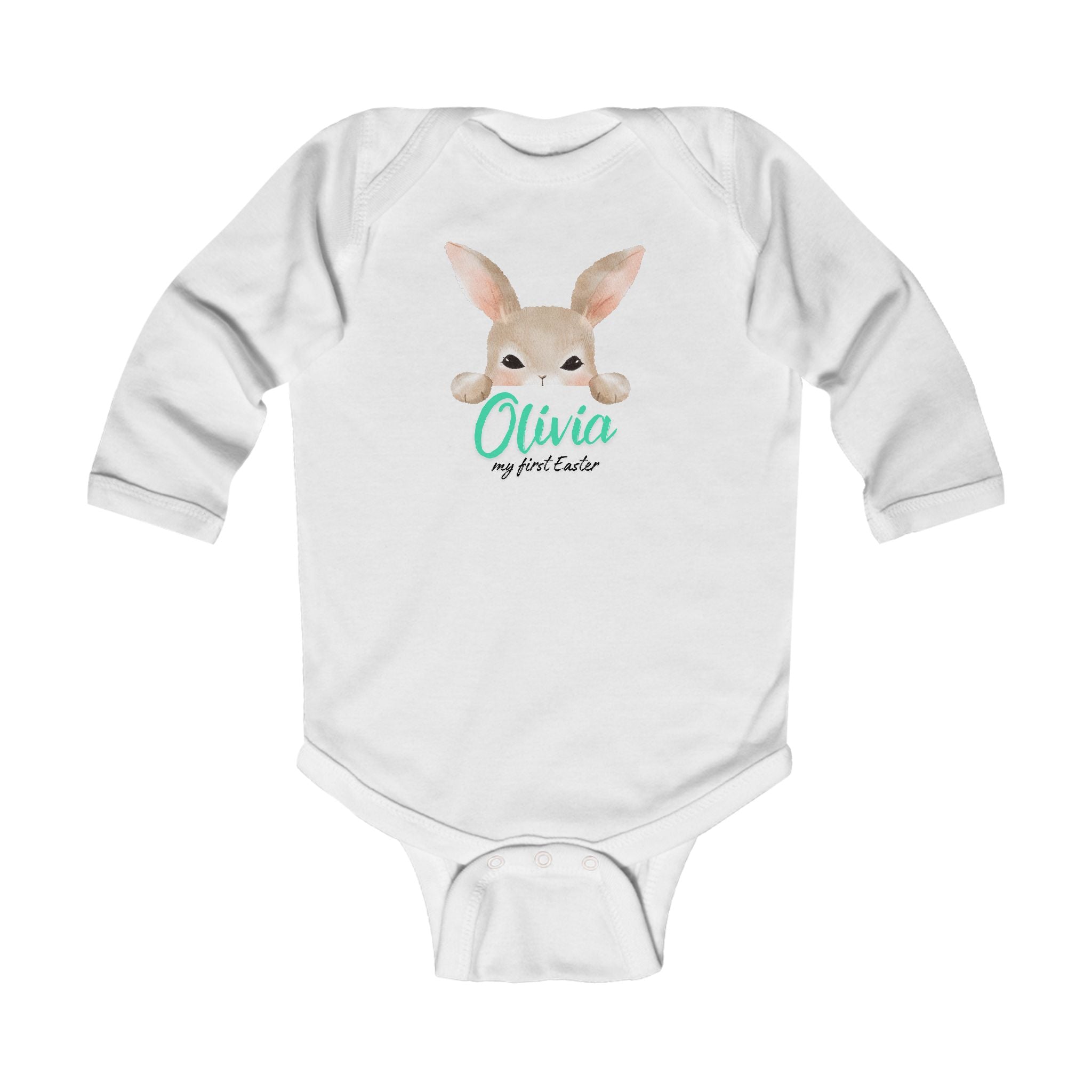 Infant Bodysuit personalized with a Name- My first Easter