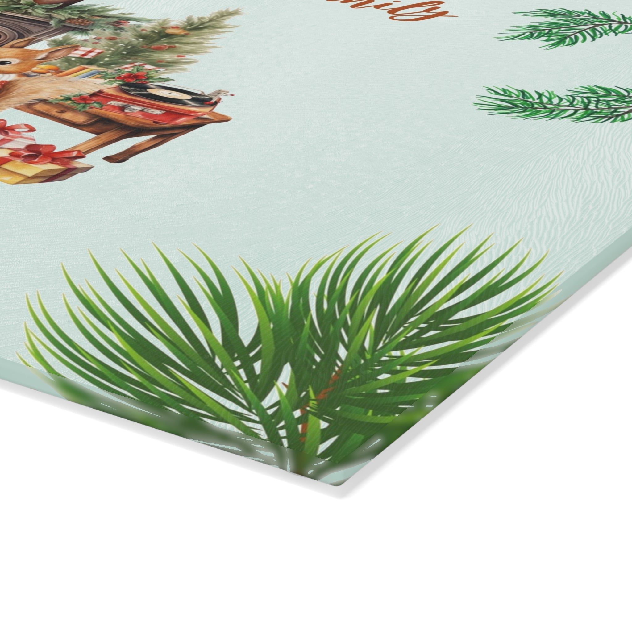 Personalized Glass Cutting Board for Christmas