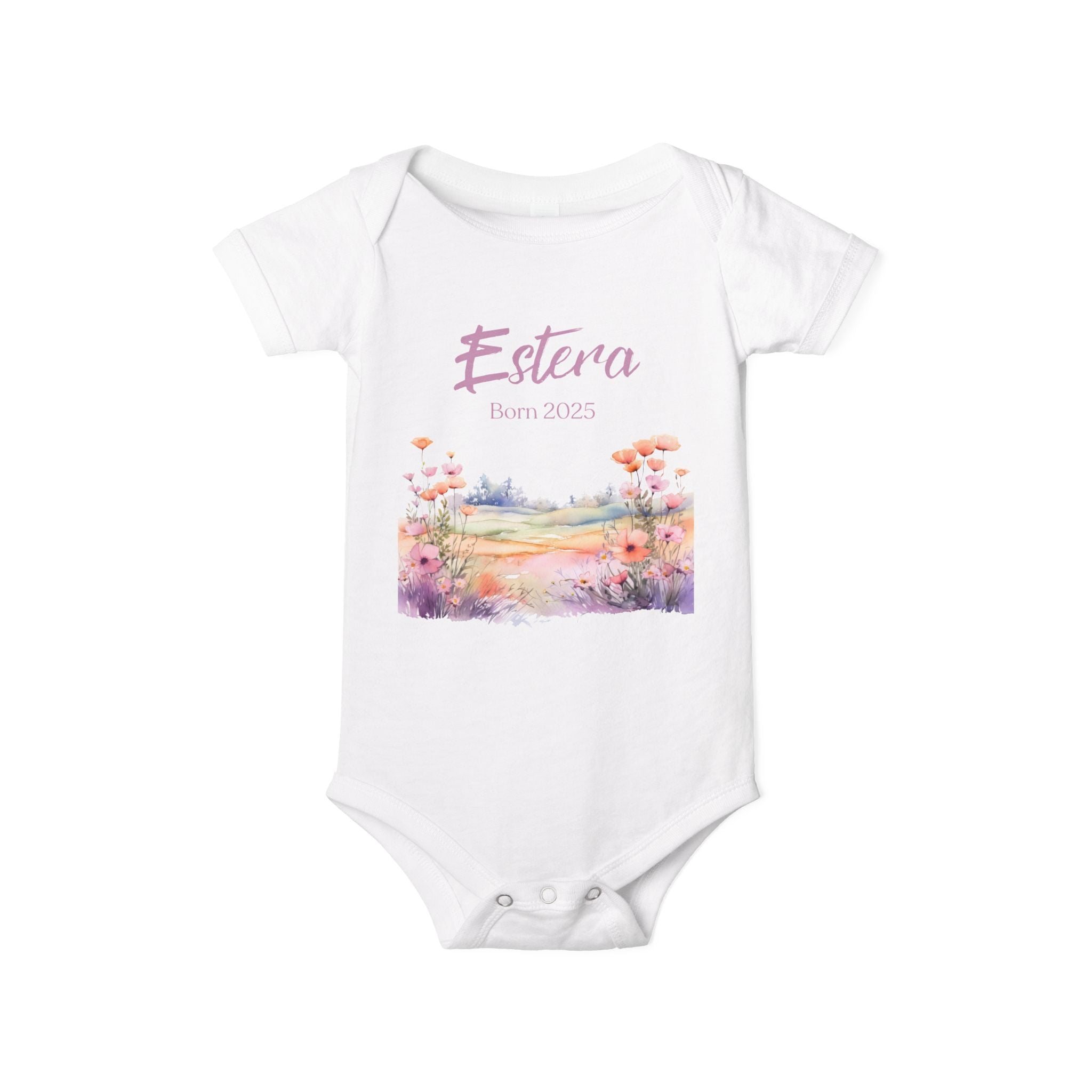 Personalized Onesie with a Name and Date