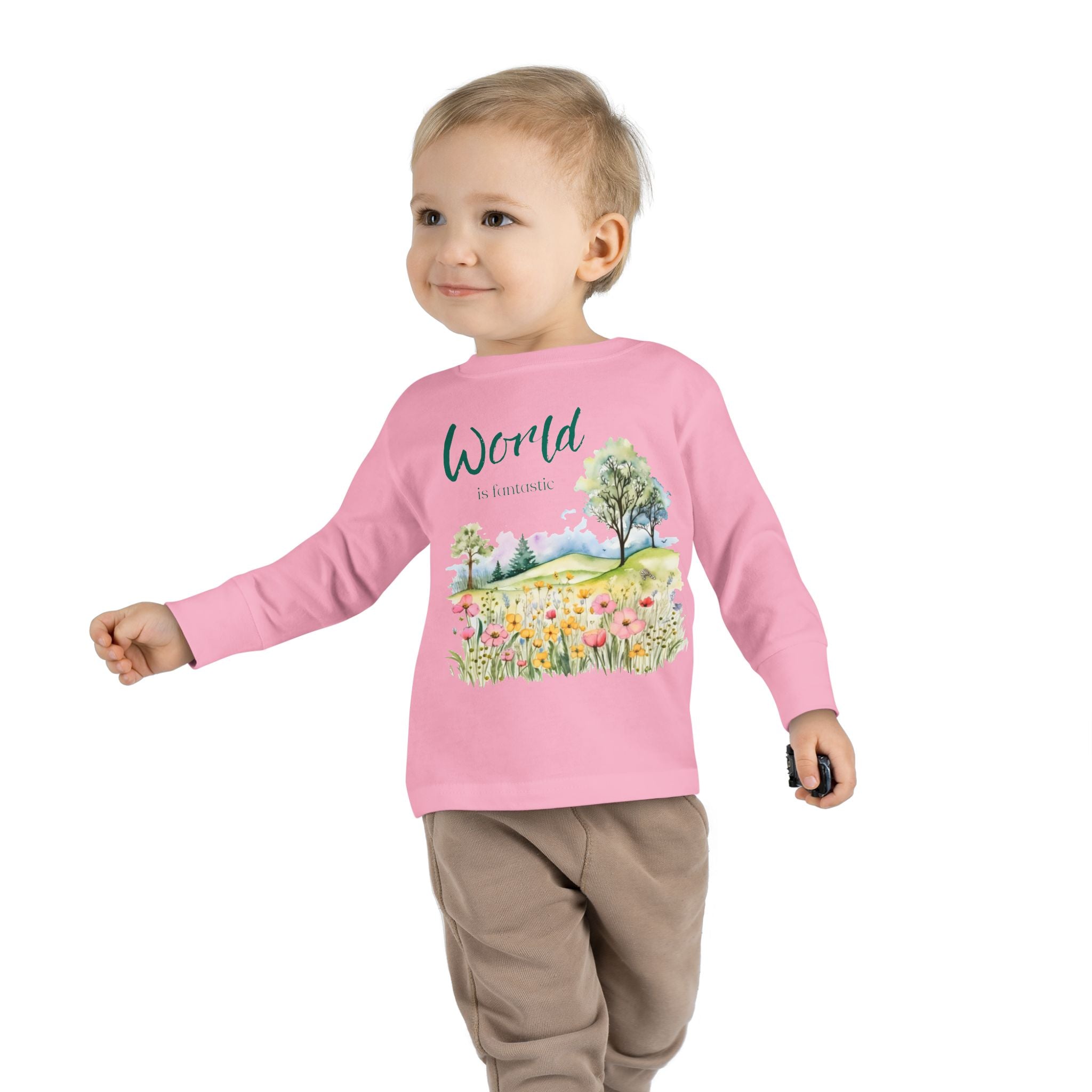 Fantastic World Toddler Long Sleeve Tee 2T-6T