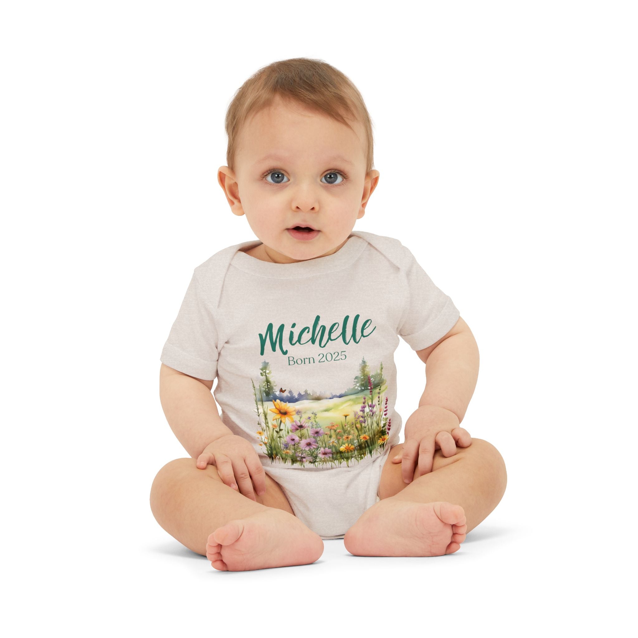 Personalized Onesie with a Name and Date
