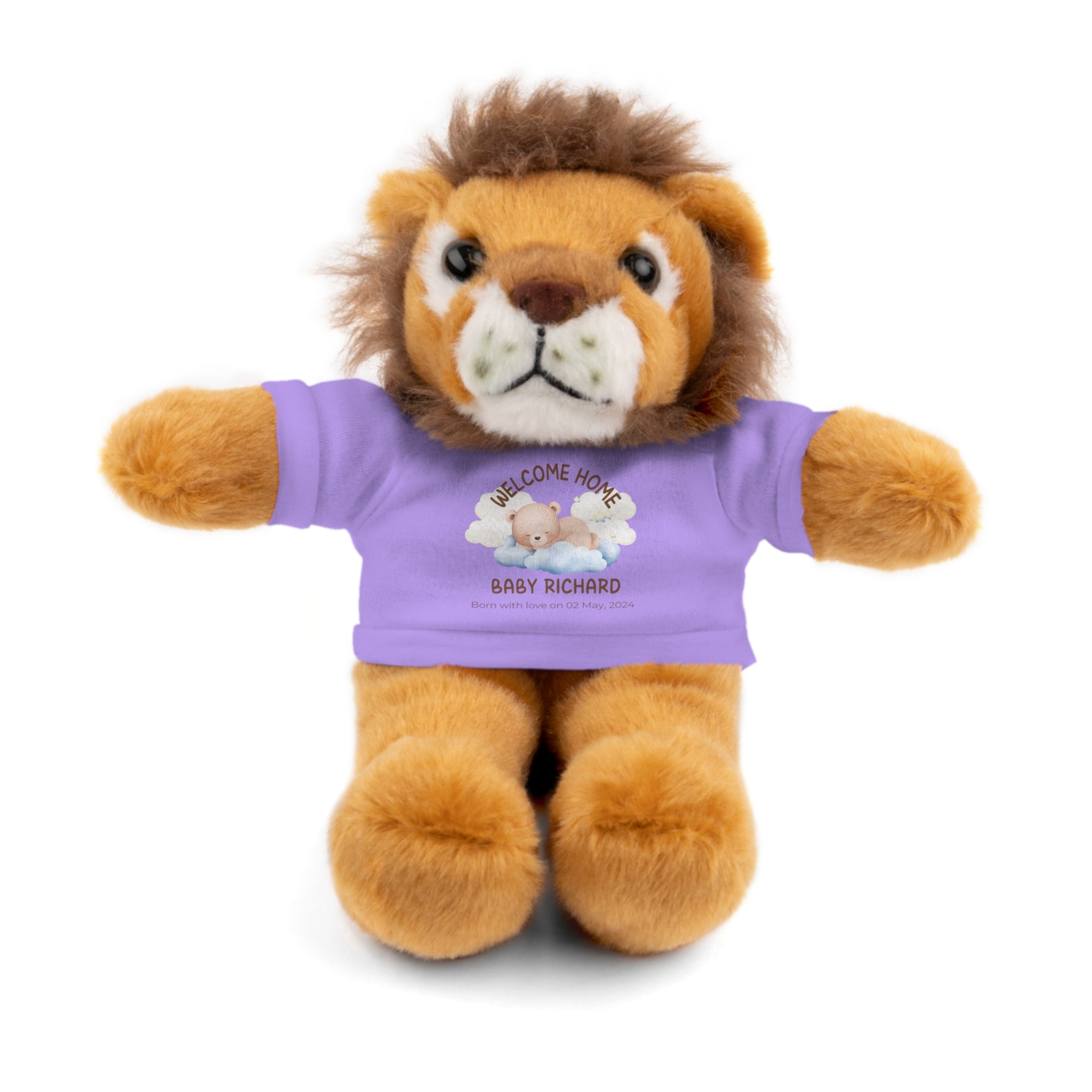 Personalized Stuffed Animals with Tee | different colors and animals available