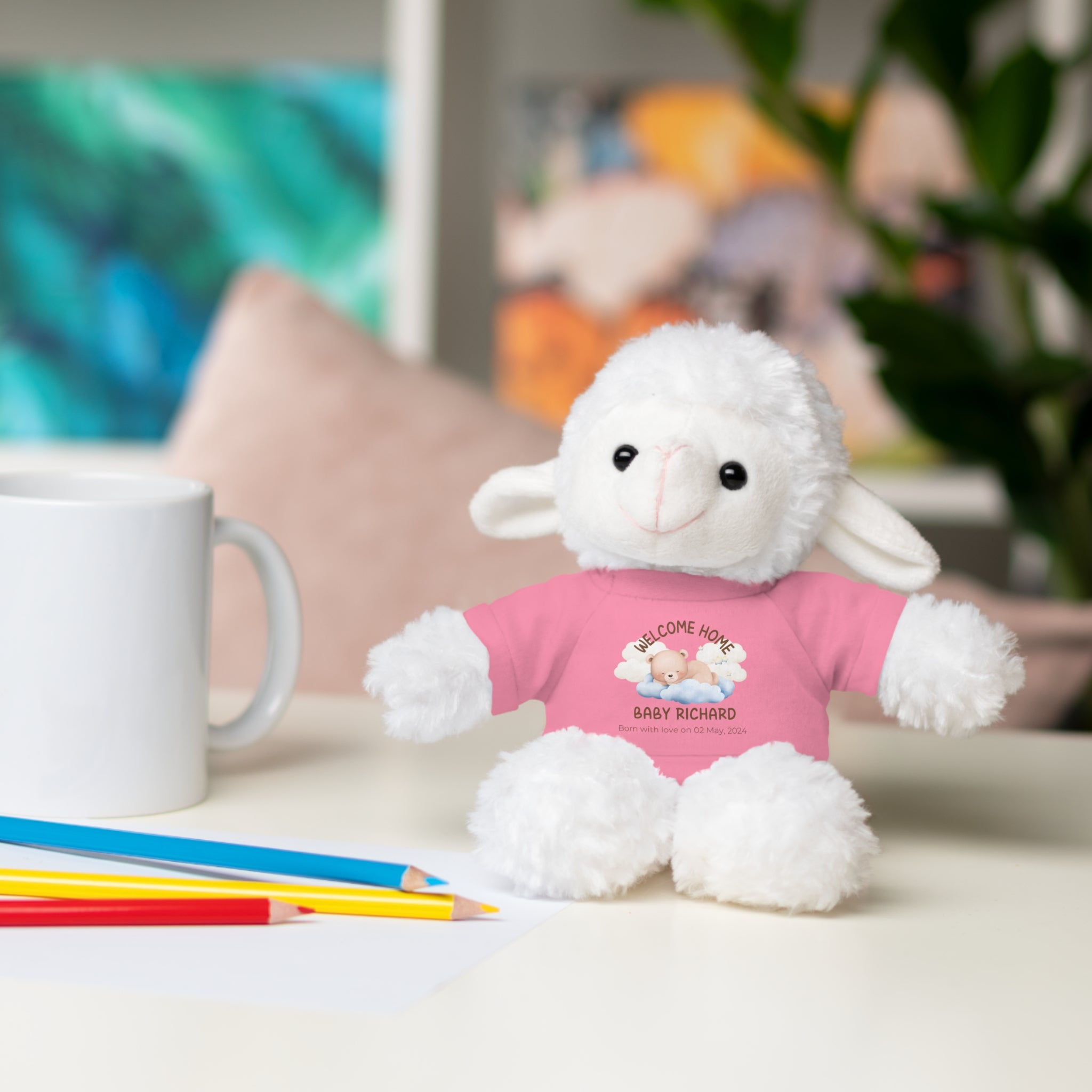 Personalized Stuffed Animals with Tee | different colors and animals available