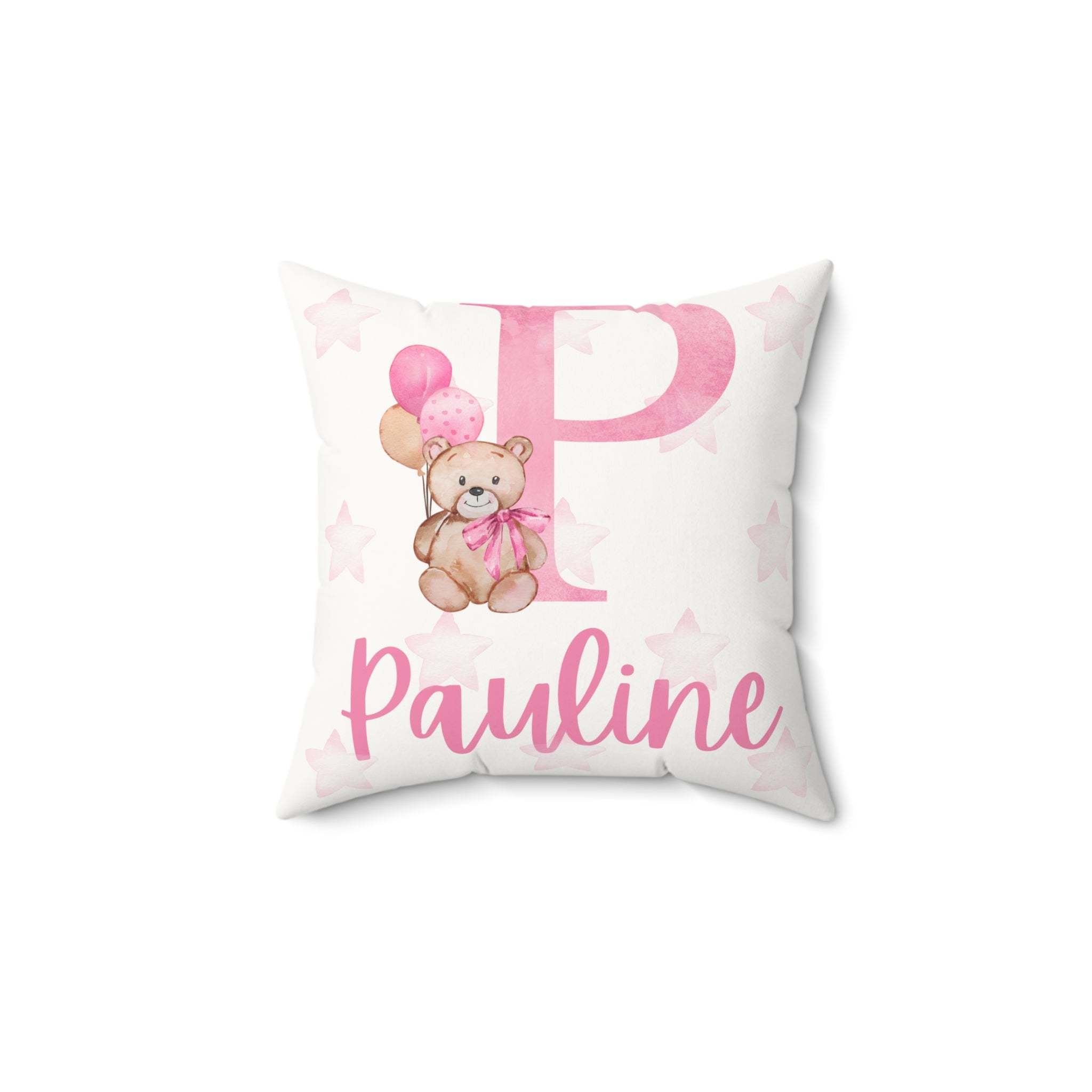 Personalized pillow with baby's name
