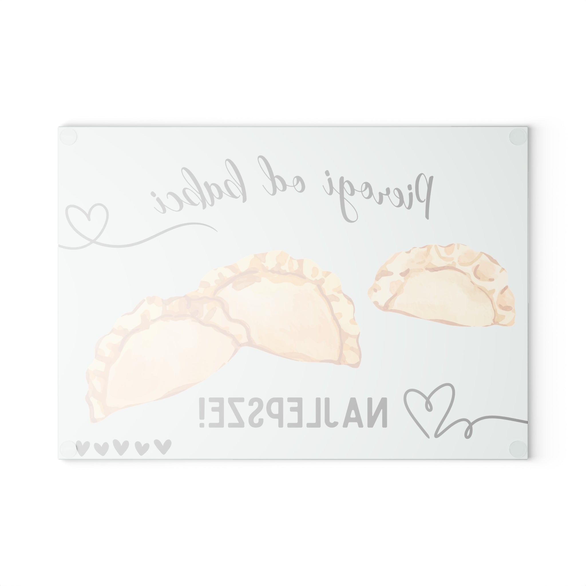 Pierogi od babci - Glass Cutting Board