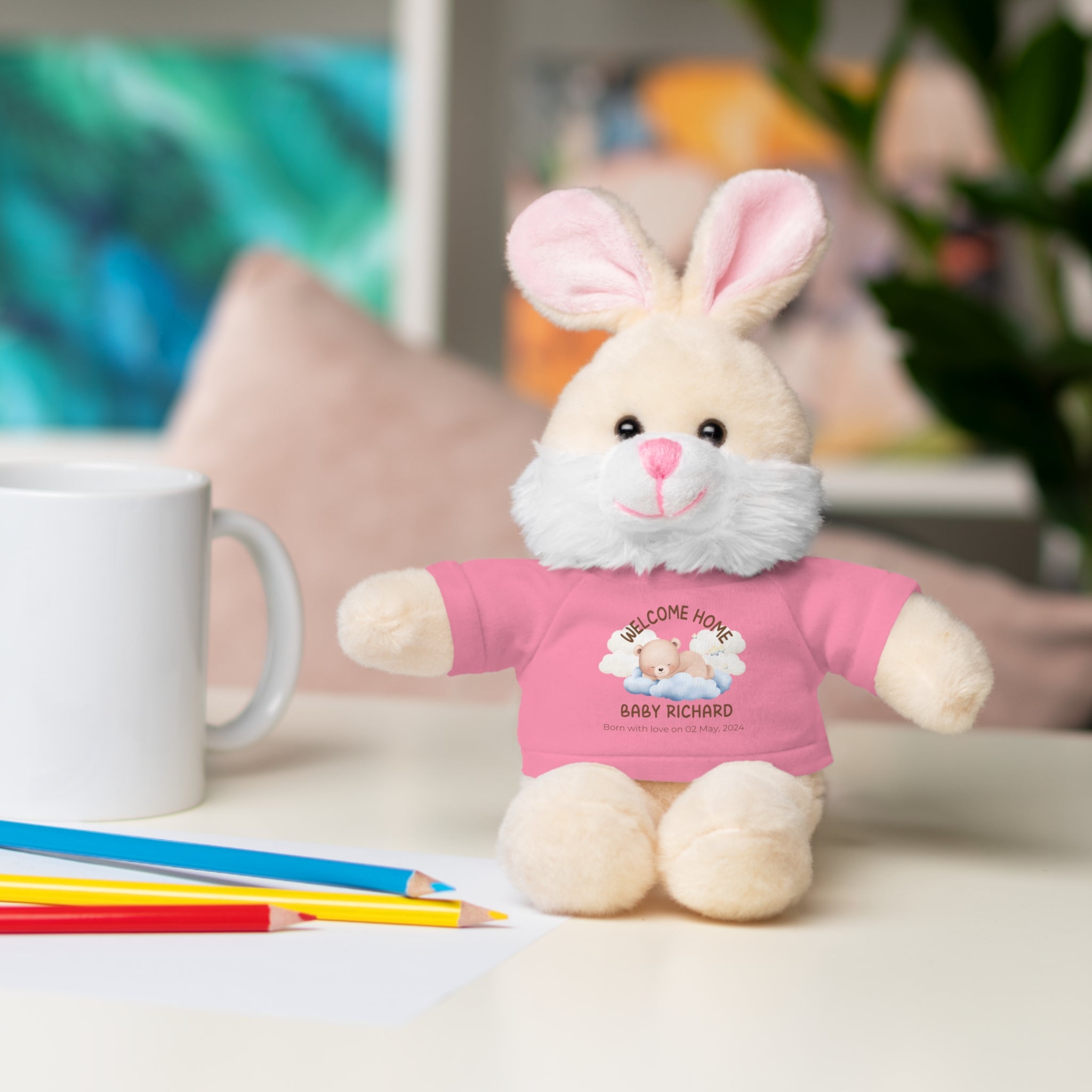 Personalized Stuffed Animals with Tee | different colors and animals available