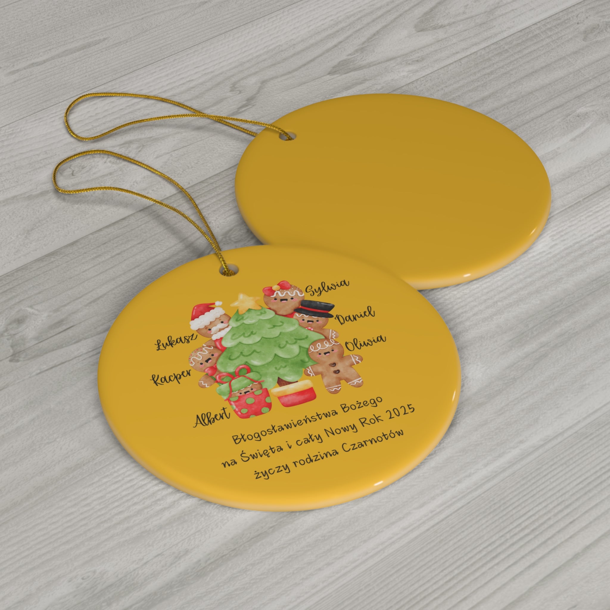 Personalized Ceramic Ornament, 1-Pack, Christmas custom gift