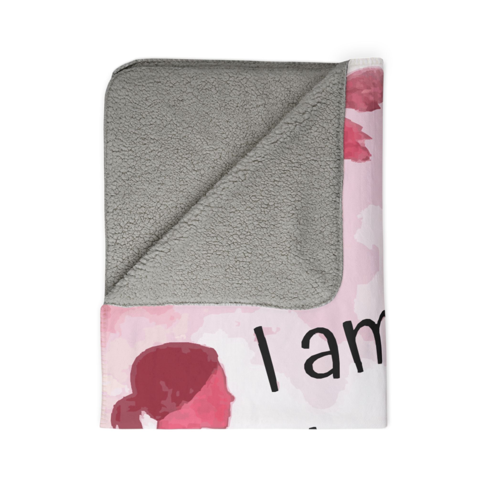 Pregnancy Affirmation Sherpa Blanket