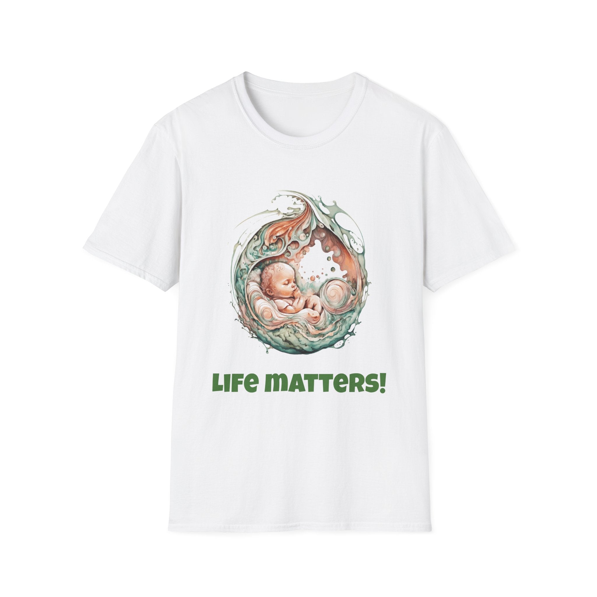 Pro-life T-Shirt white with baby