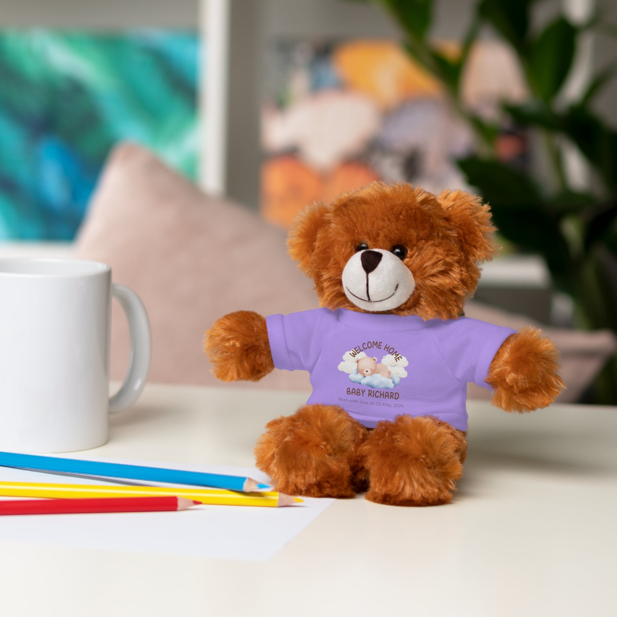 Personalized Stuffed Animals with Tee | different colors and animals available