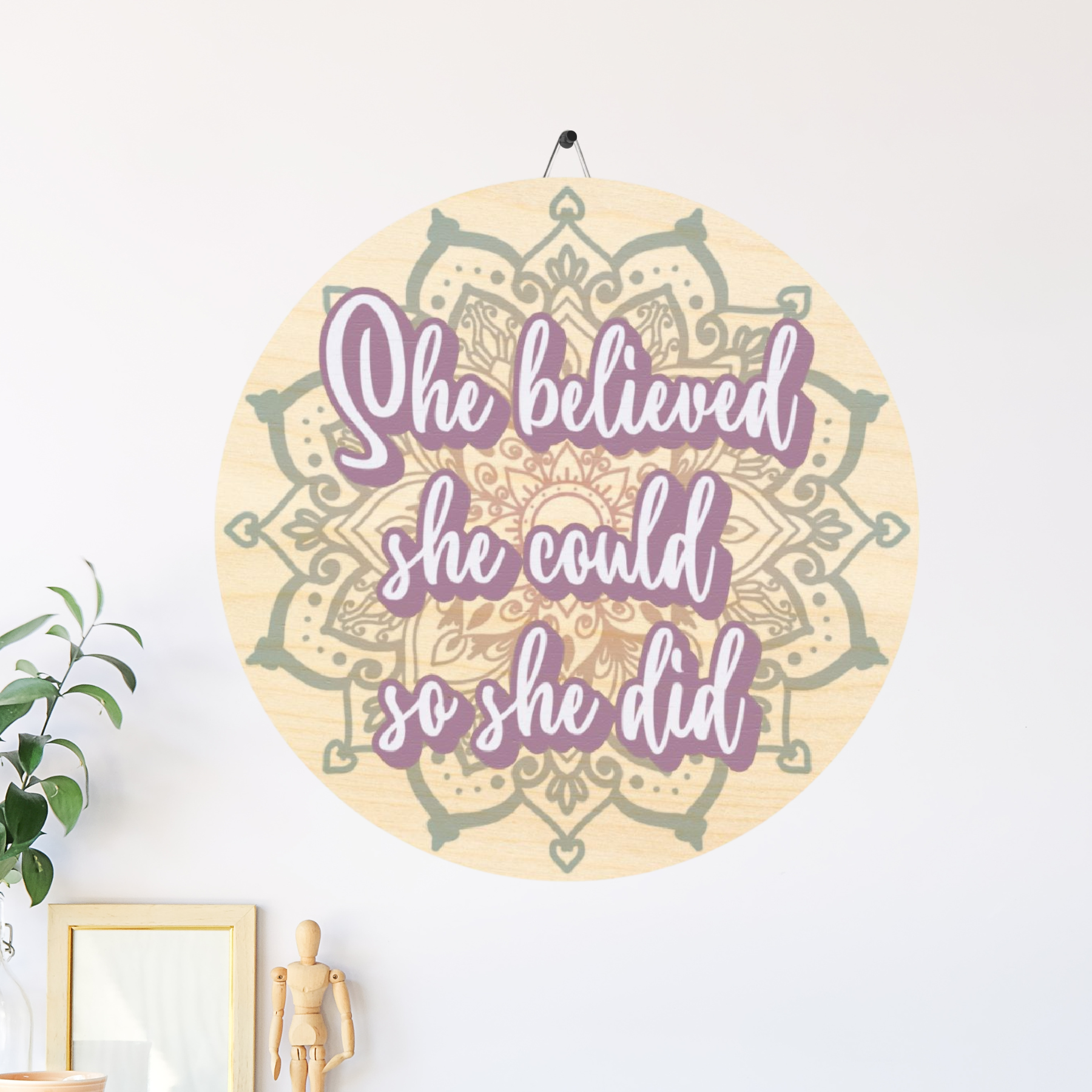 Affirmation Wood Sign