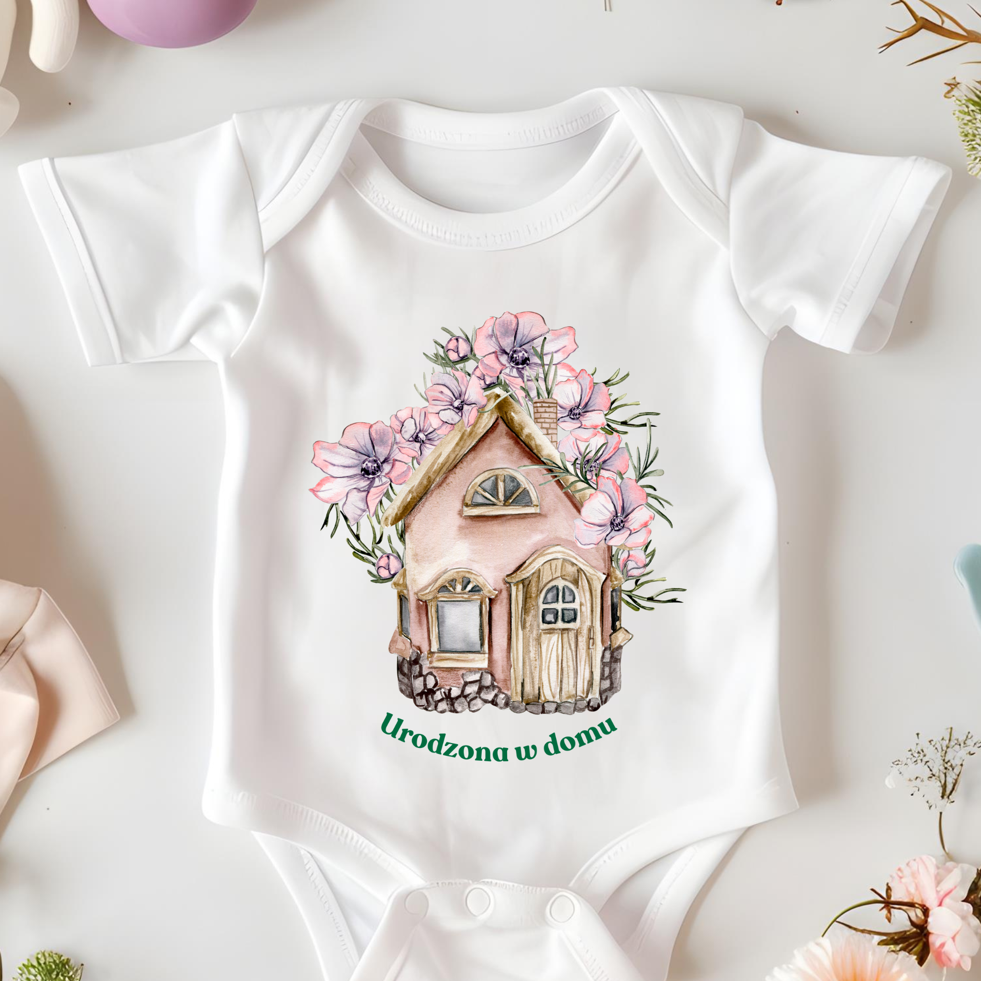 Urodzona w domu - ubranko prezent na poród domowy