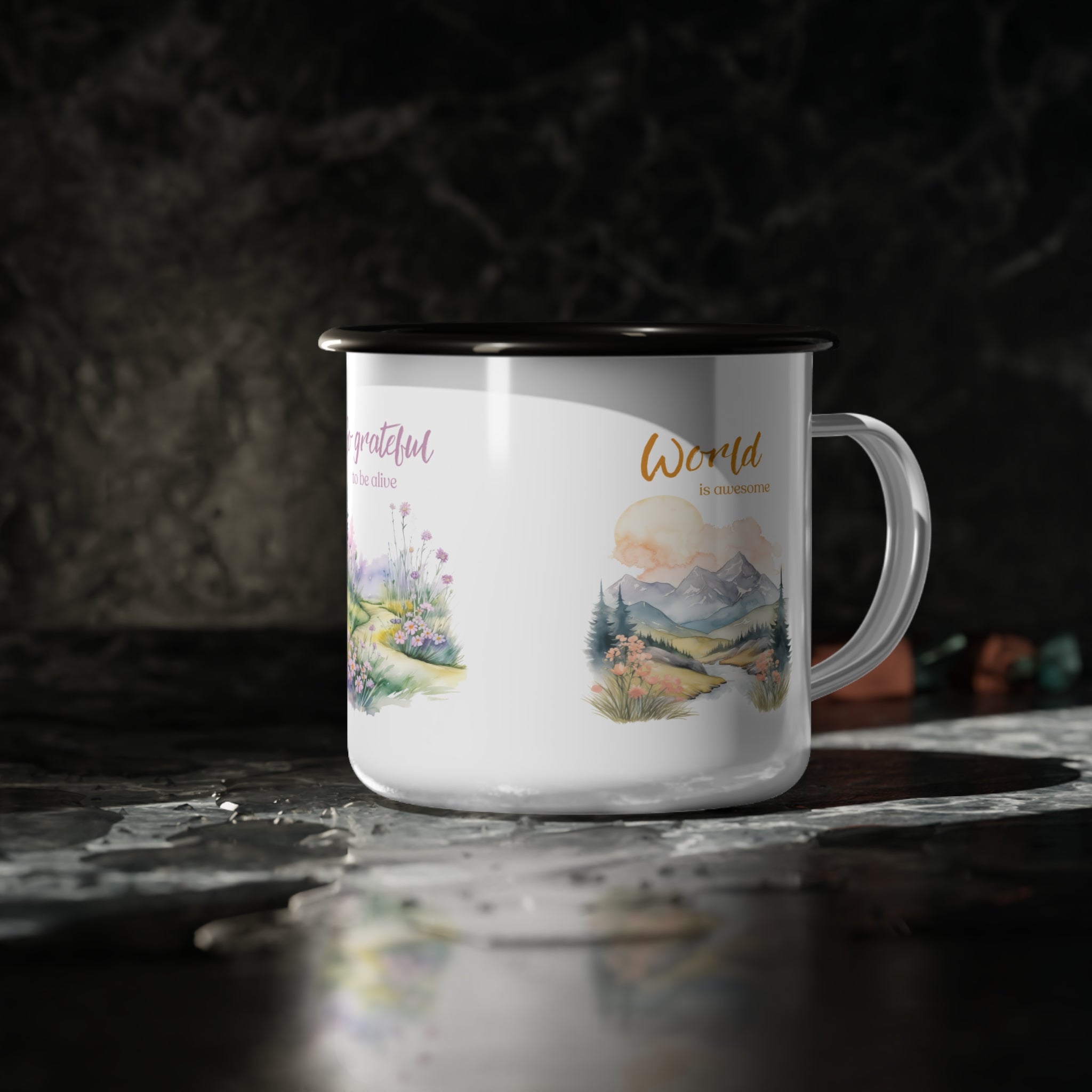 Enamel Cup - World is awesome