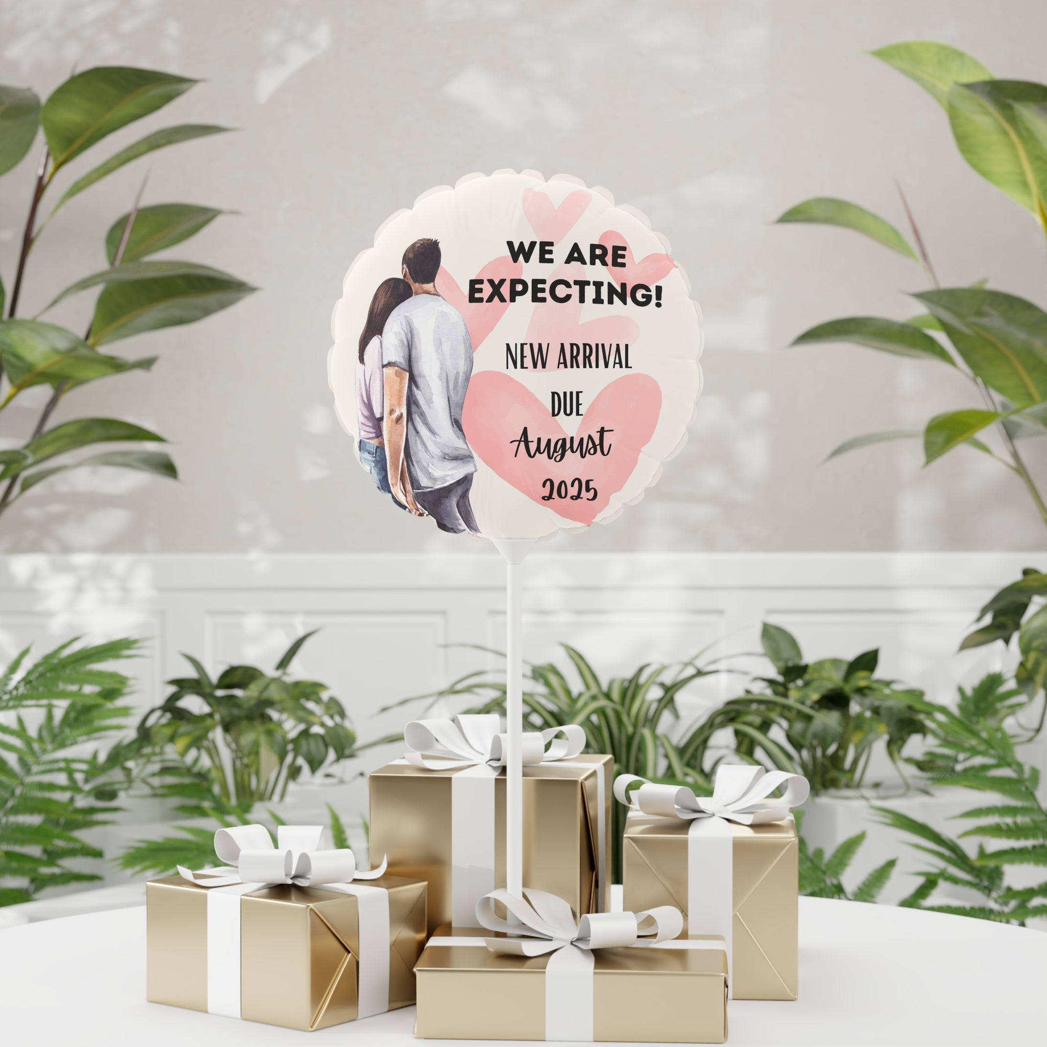 Pregnancy Announcement Balloon Personalized with your date
