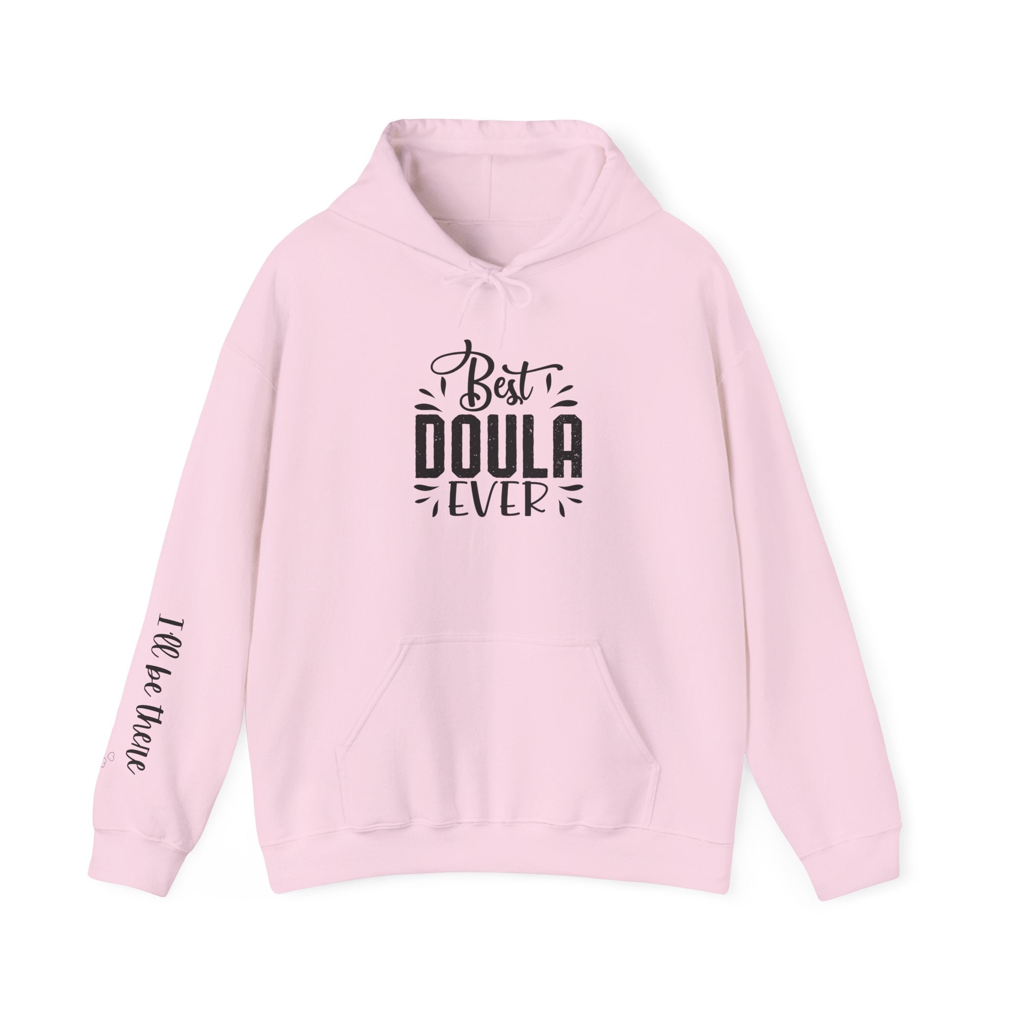 Hoodie for a Doula light pink rose