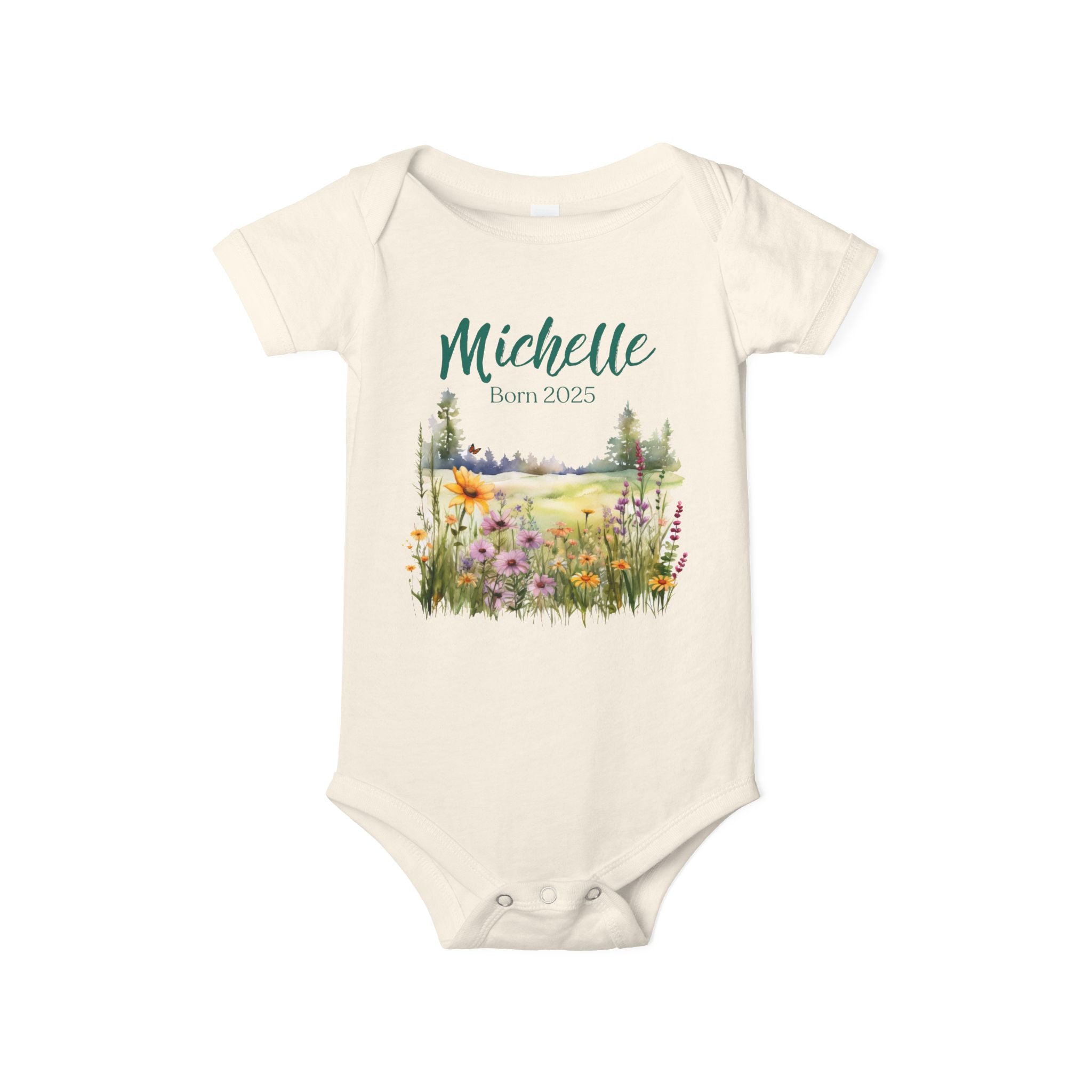 Personalized Onesie with a Name and Date