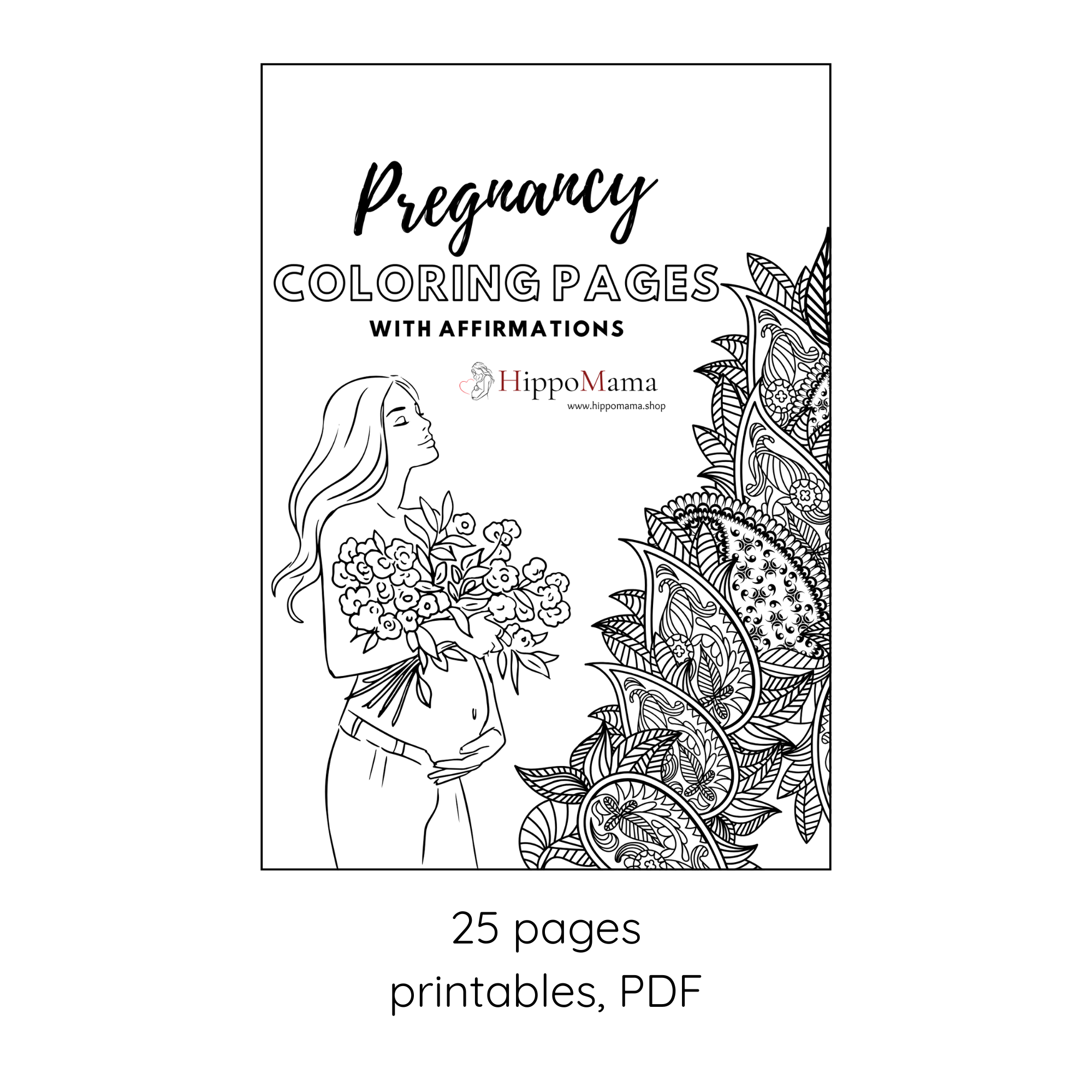 pregnancy affirmations booklet to color