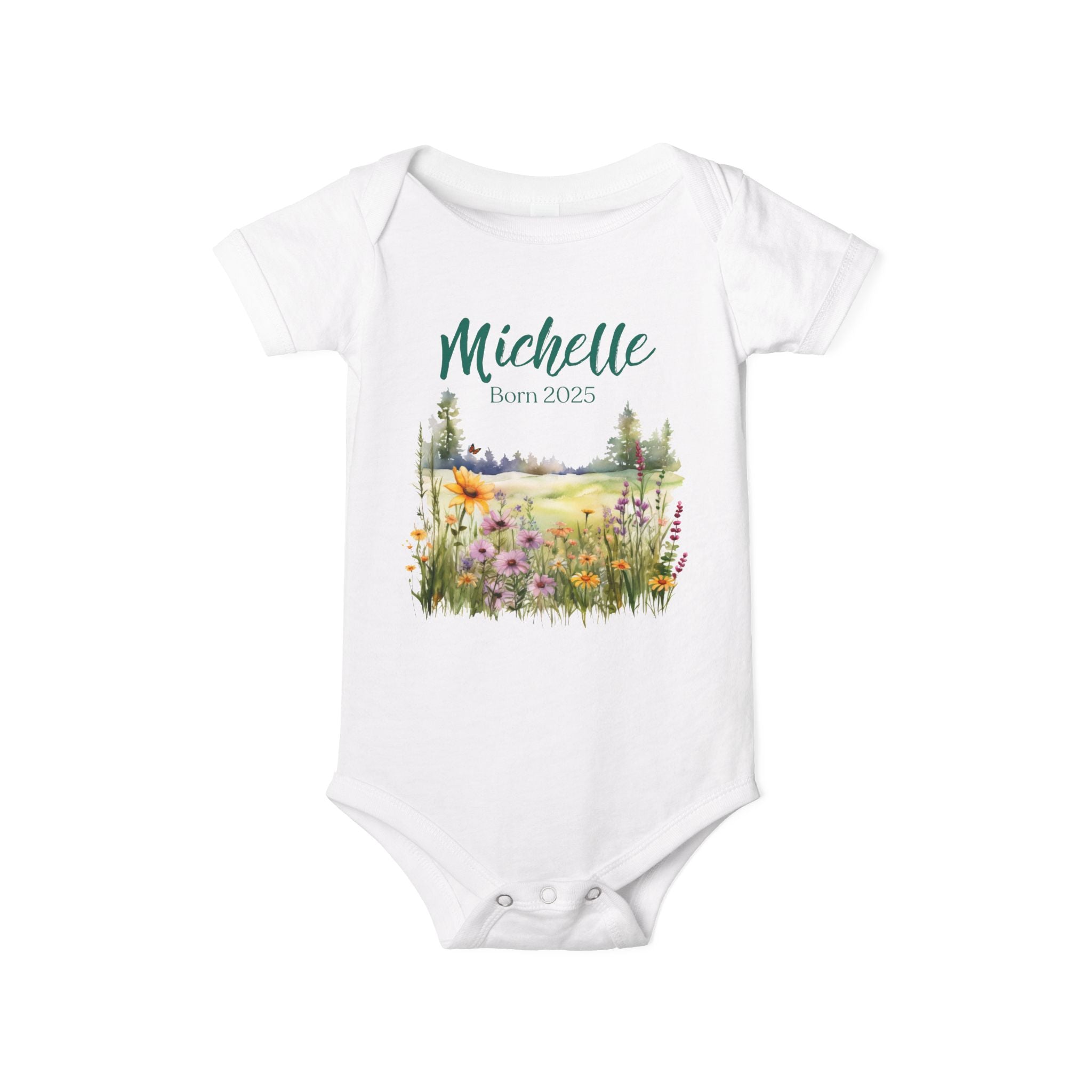 Personalized Onesie with a Name and Date