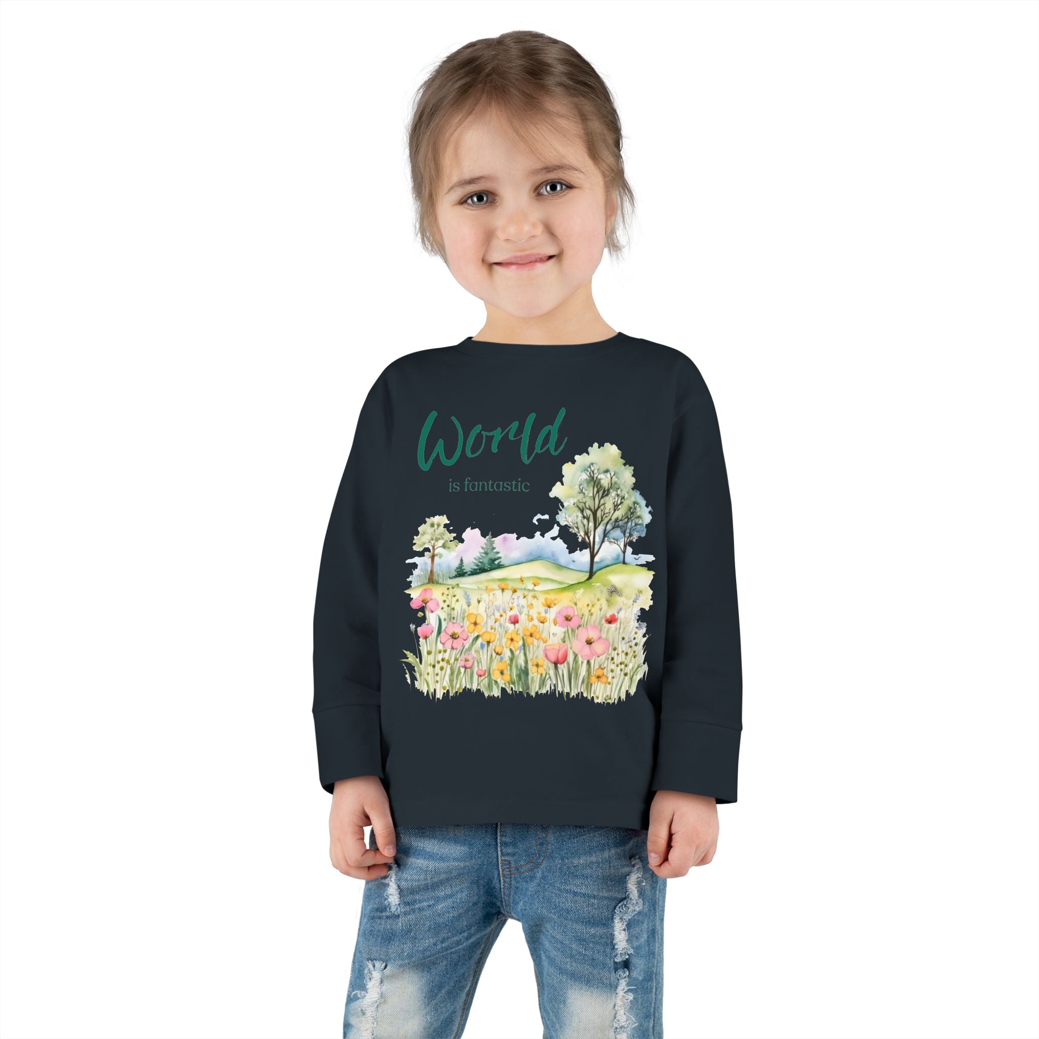 Fantastic World Toddler Long Sleeve Tee 2T-6T