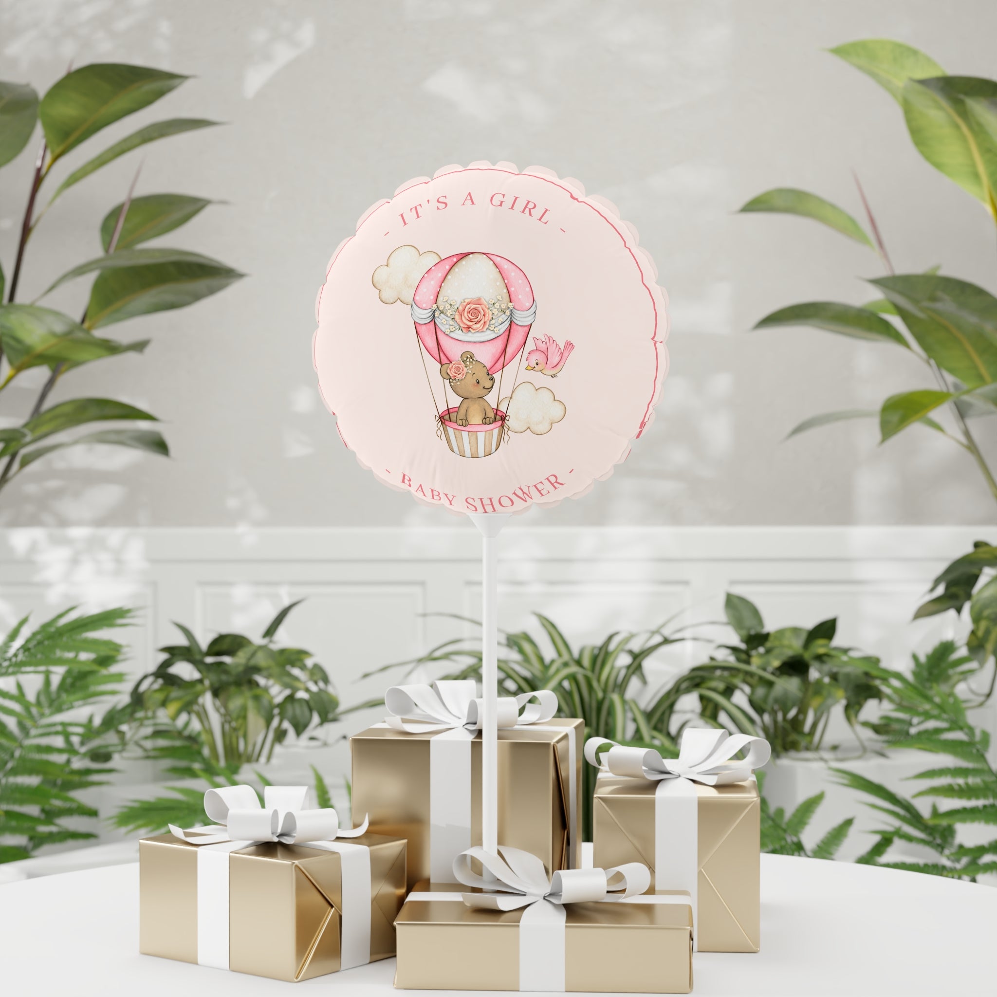 Balloon Girl Baby Shower Decoration