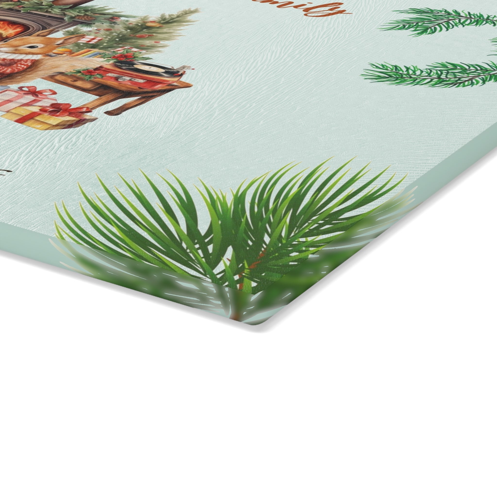 Personalized Glass Cutting Board for Christmas