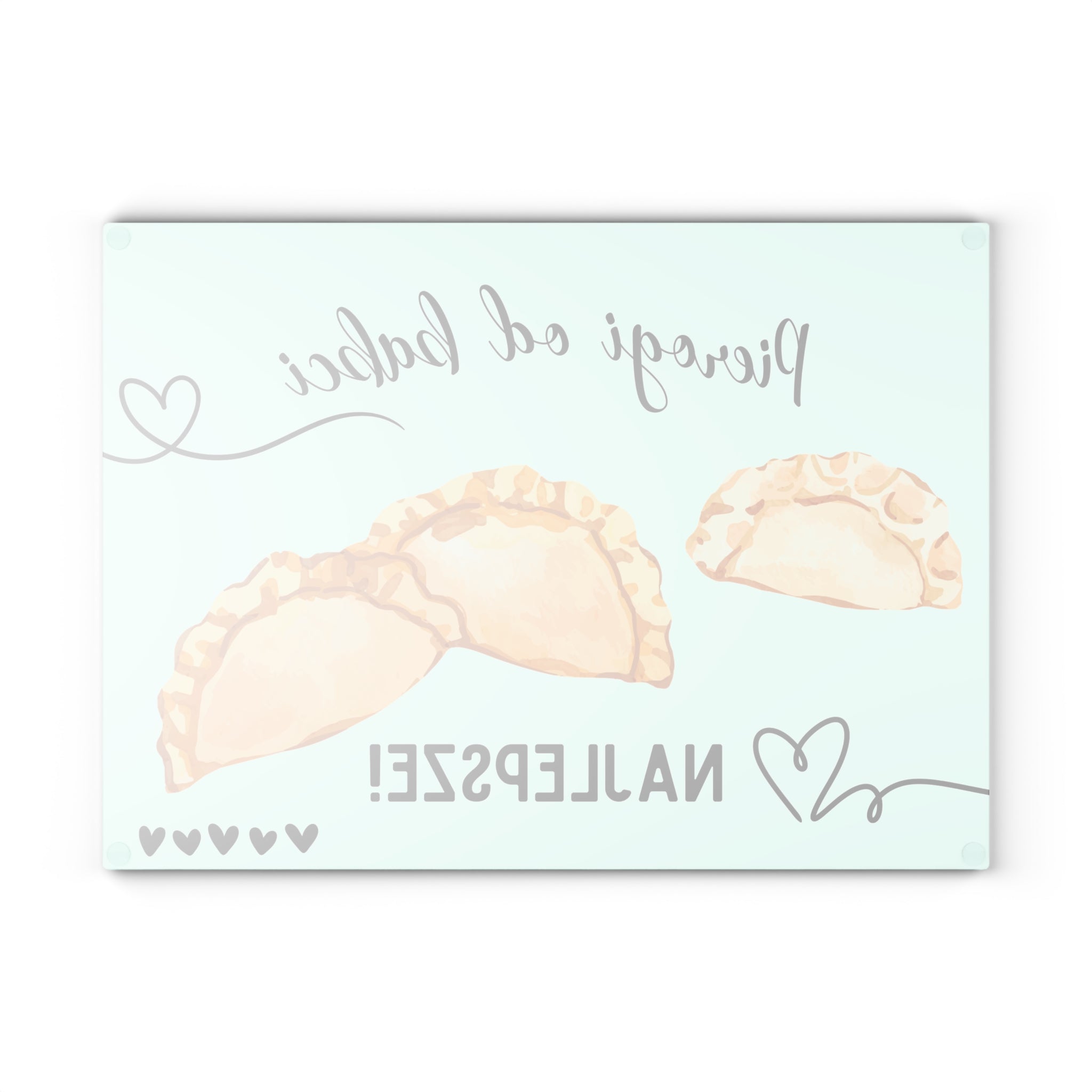 Pierogi od babci - Glass Cutting Board