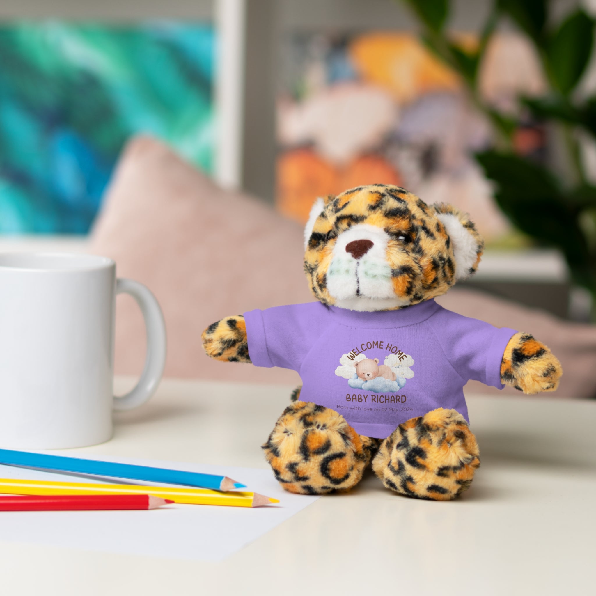 Personalized Stuffed Animals with Tee | different colors and animals available