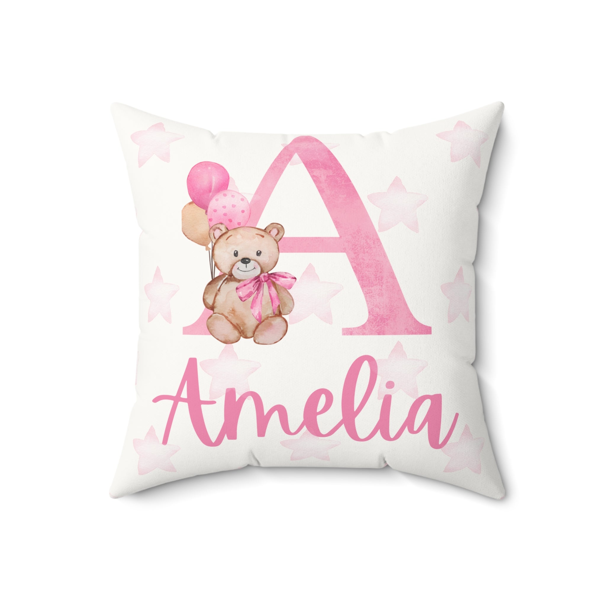 Personalized pillow with baby's name