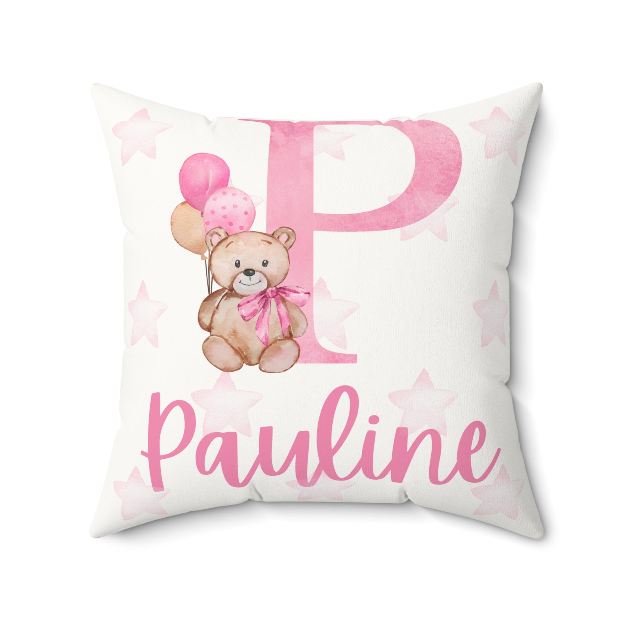 Personalized pillow with baby's name
