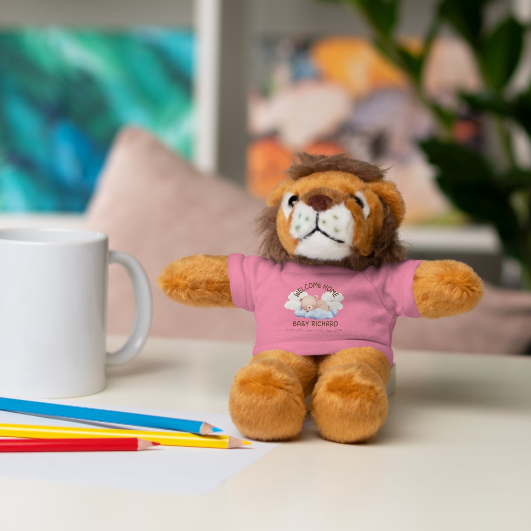 Personalized Stuffed Animals with Tee | different colors and animals available
