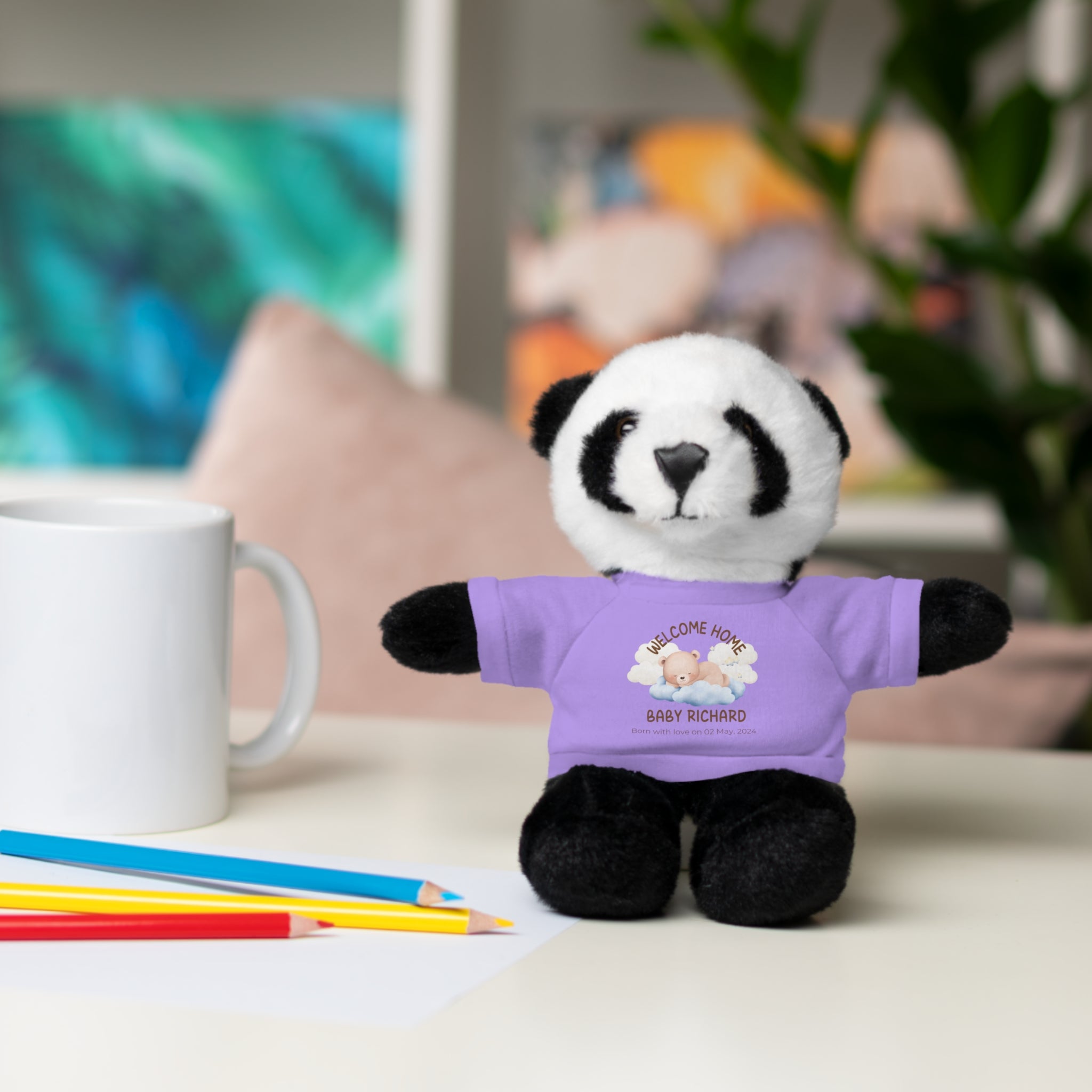 Personalized Stuffed Animals with Tee | different colors and animals available