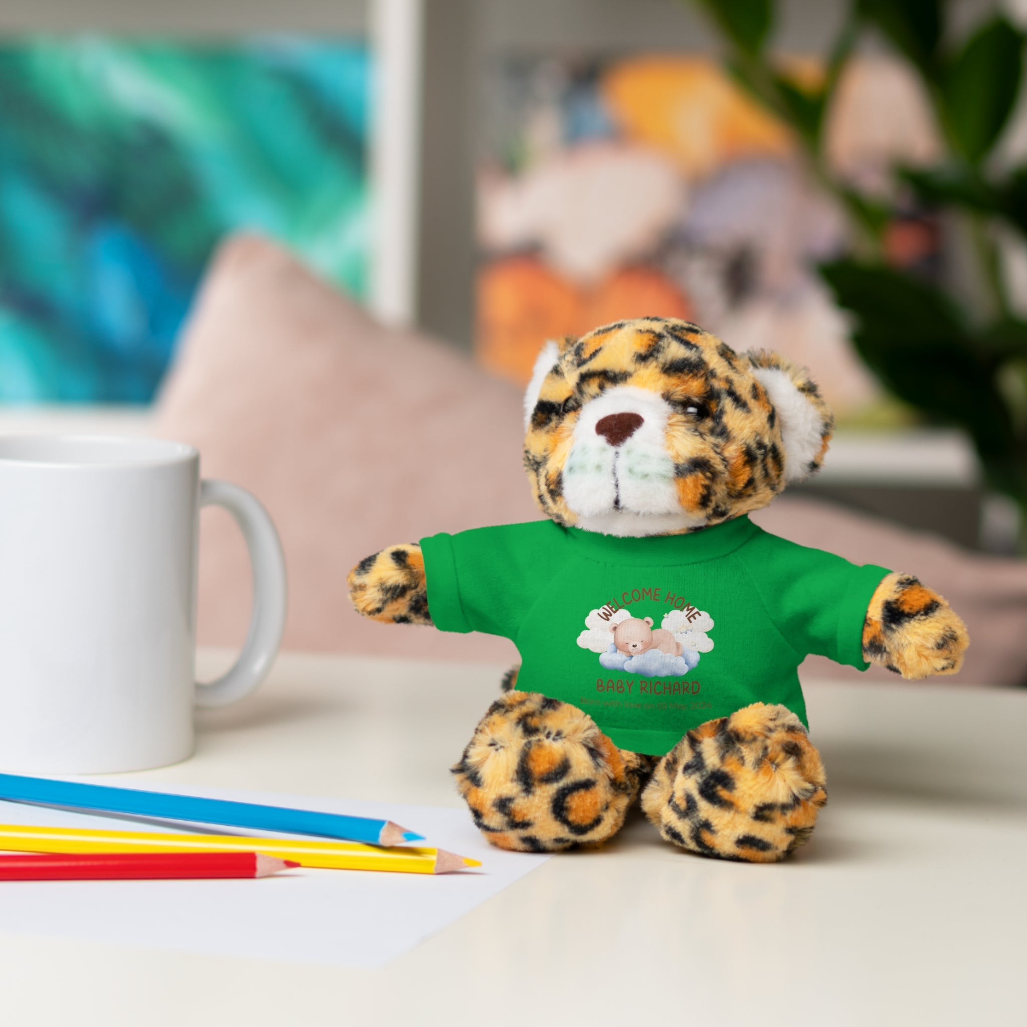 Personalized Stuffed Animals with Tee | different colors and animals available