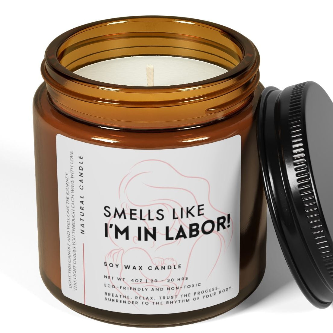 labor candle for a childbirth, homebirth, hypnobirth