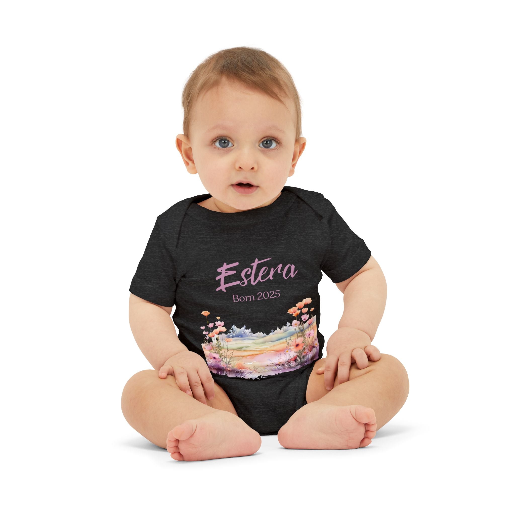 Personalized Onesie with a Name and Date