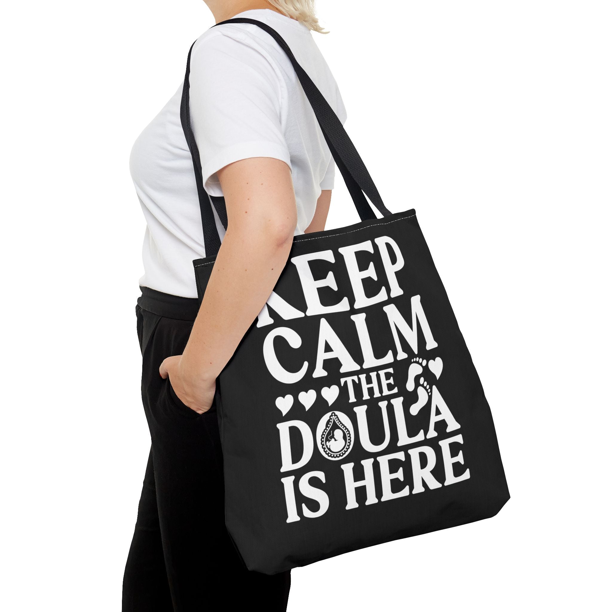 black tote bag for a doula