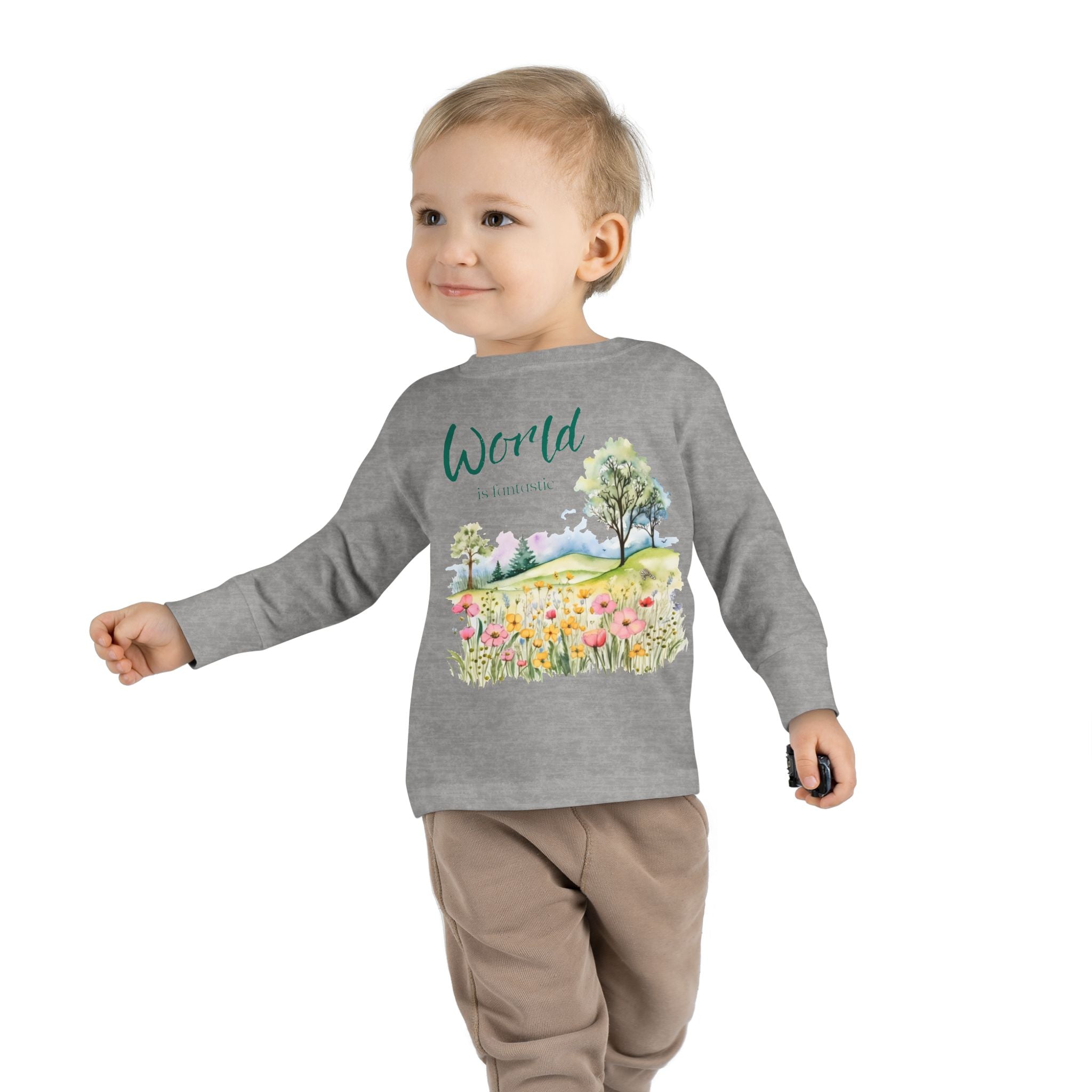 Fantastic World Toddler Long Sleeve Tee 2T-6T