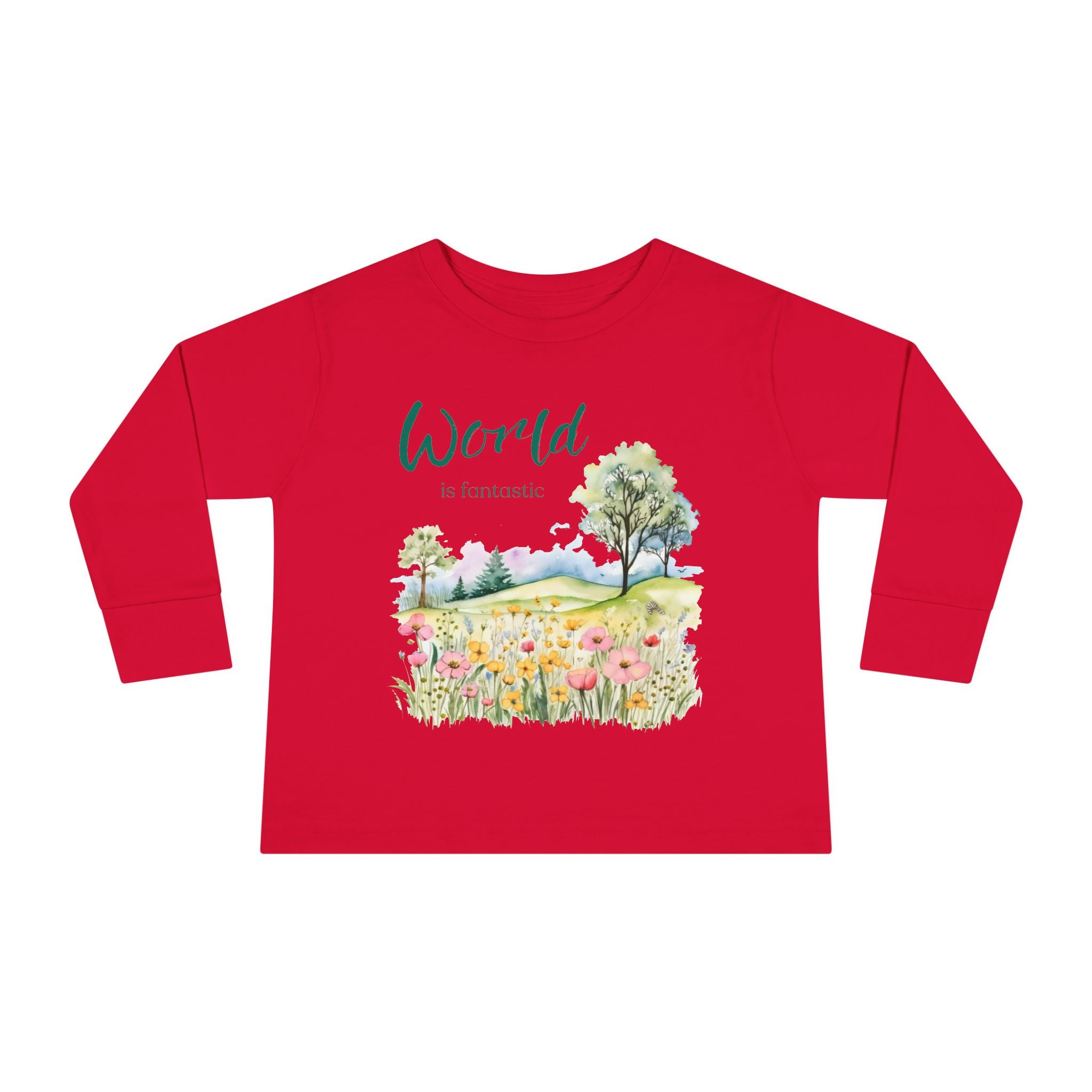 Fantastic World Toddler Long Sleeve Tee 2T-6T
