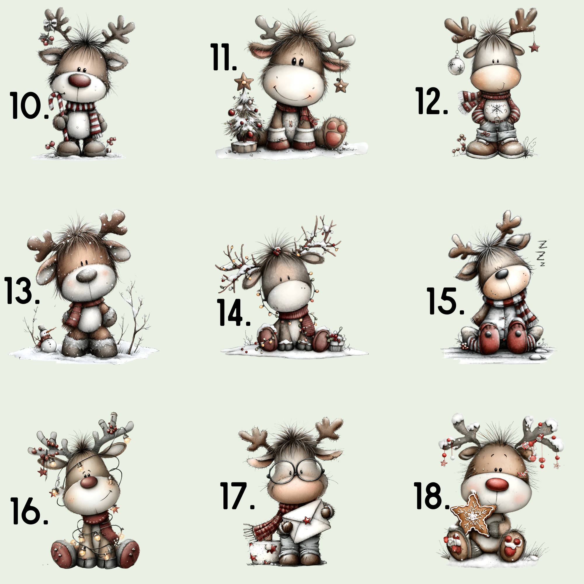 Reindeer family personalized Christmas platter