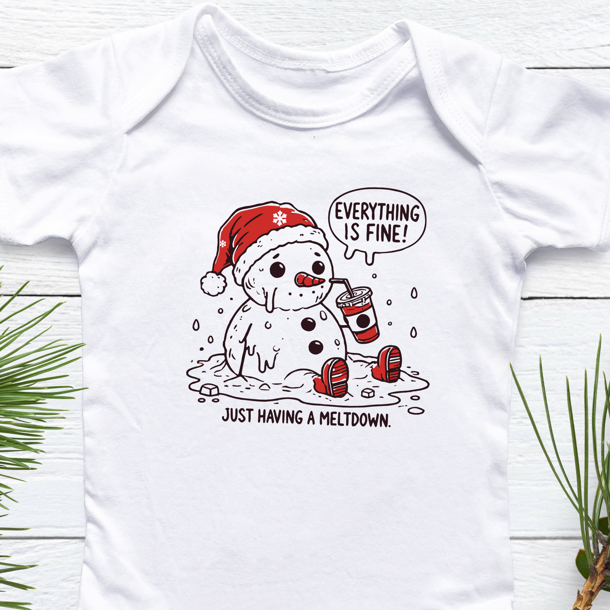 funny christmaswinter baby bodysuit