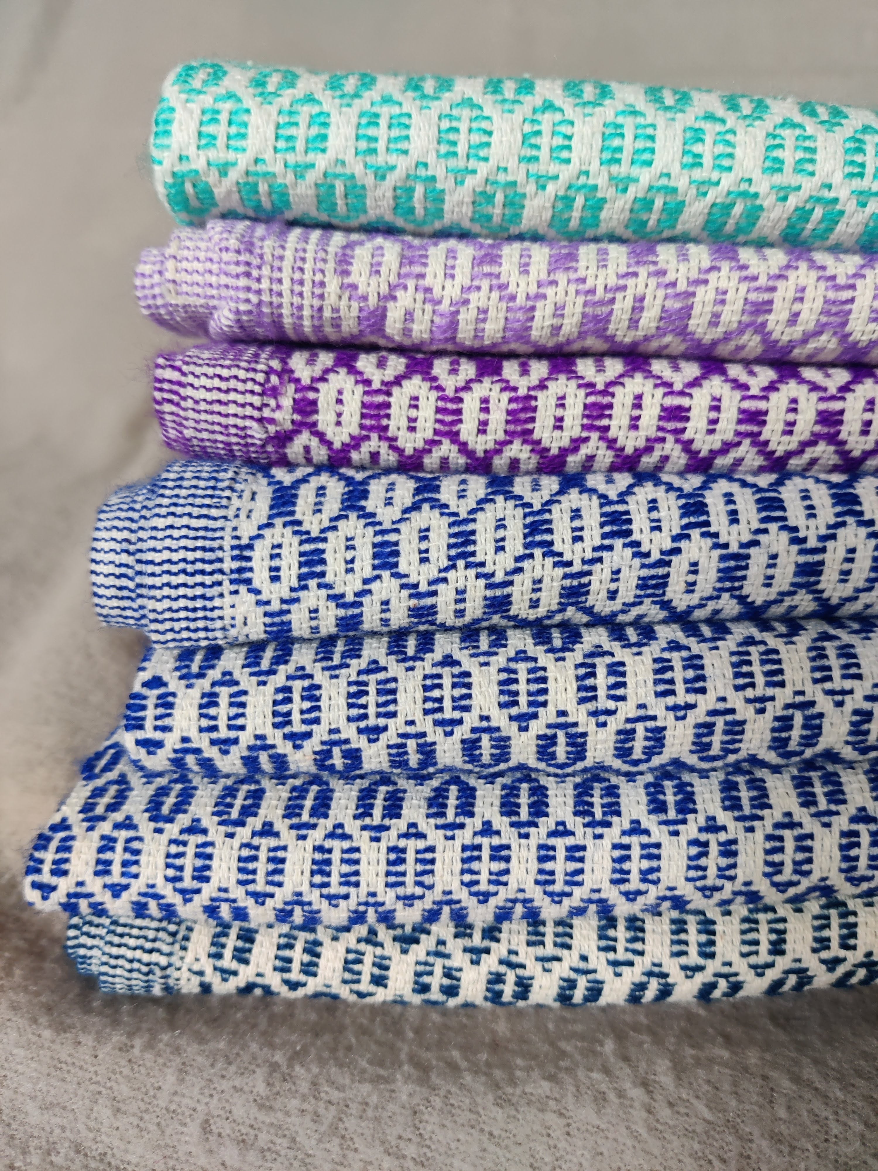 Cerrada Blue – 7 Mexican Rebozos from Chiapas (2m x 60cm)