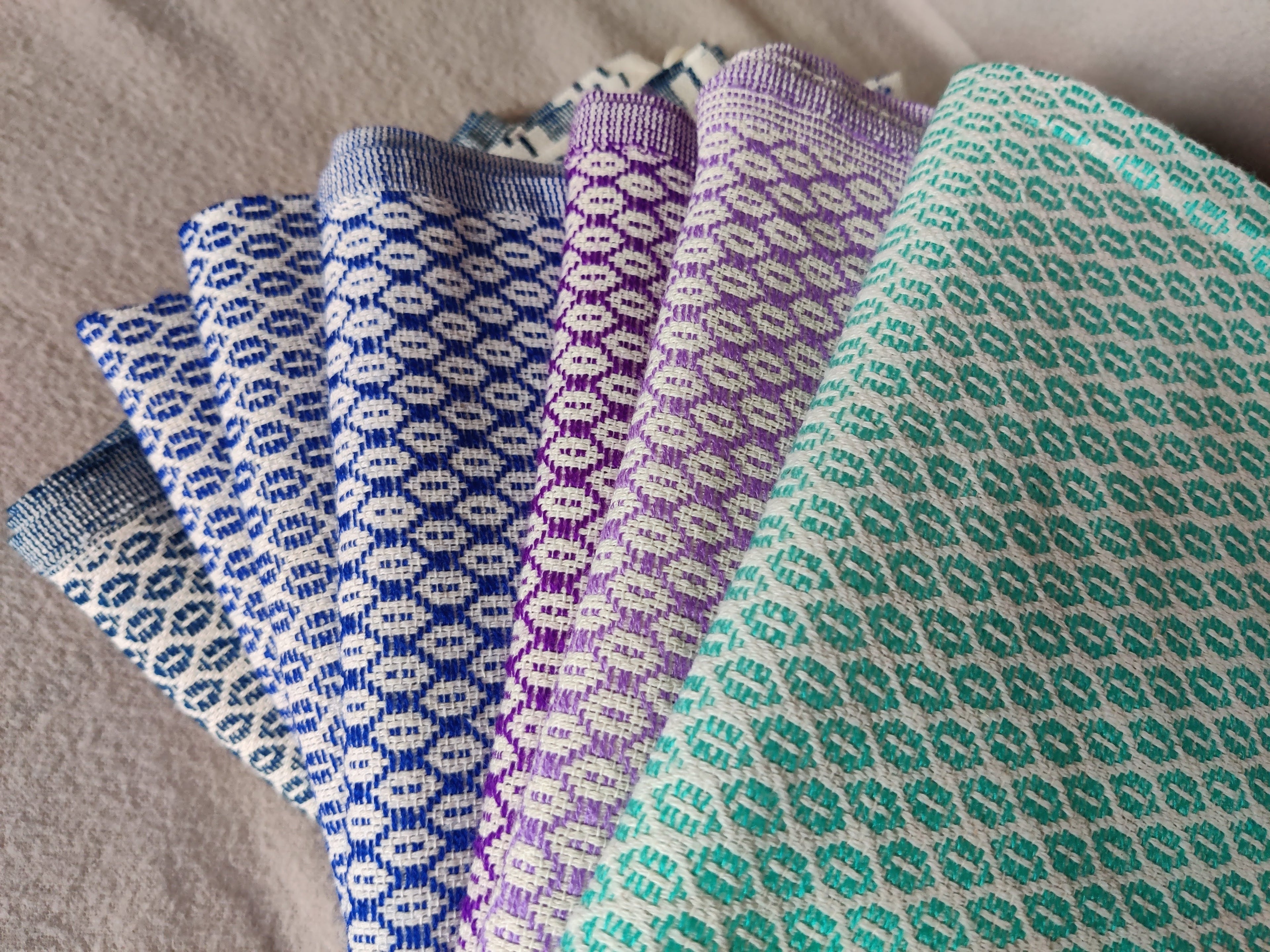 Cerrada Blue – 7 Mexican Rebozos from Chiapas (2m x 60cm)