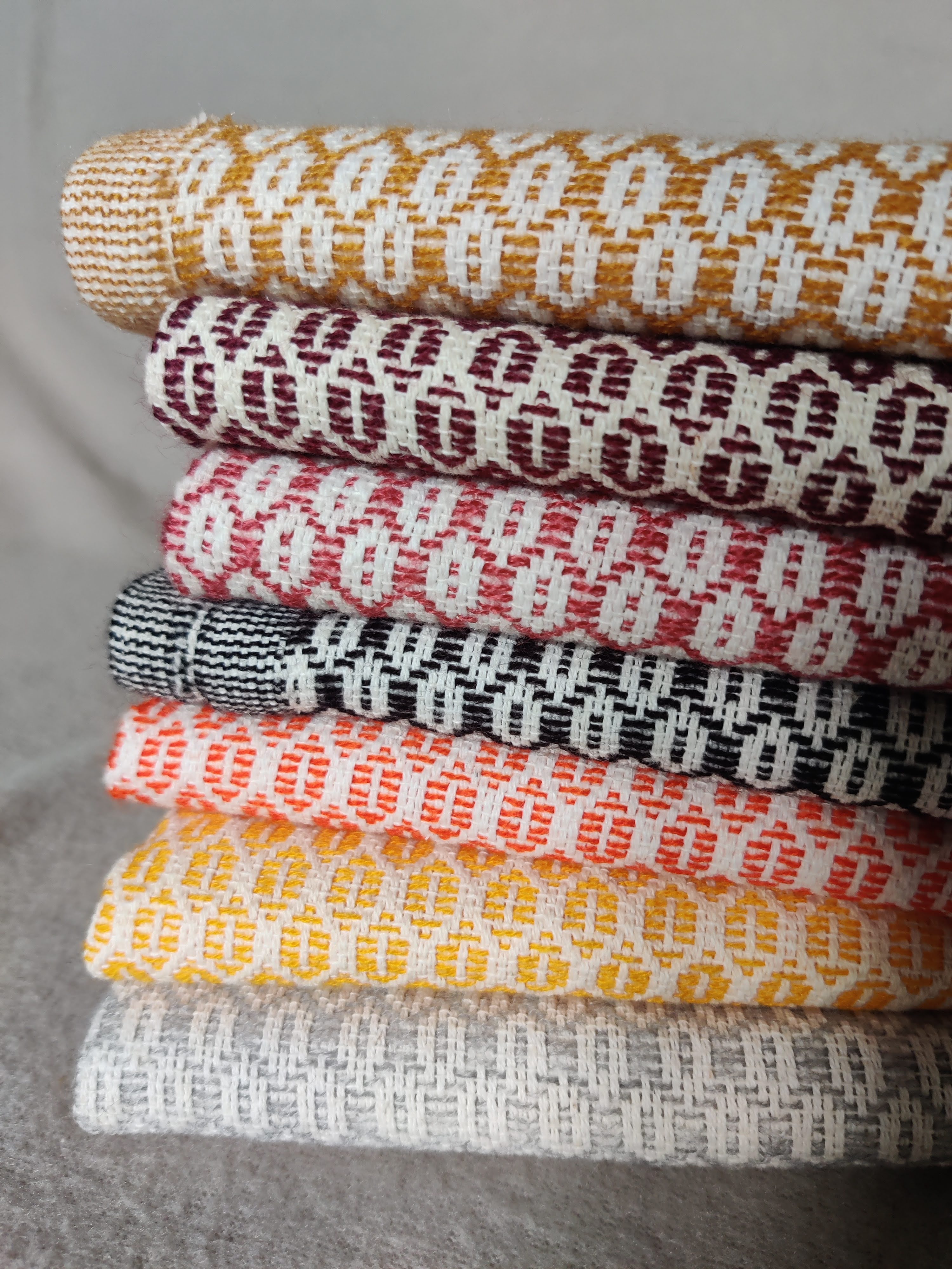 Cerrada Autumn – 7 Mexican Rebozos from Chiapas (2m x 60cm)