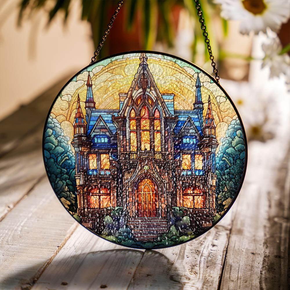 Gothic stained glass suncatcher