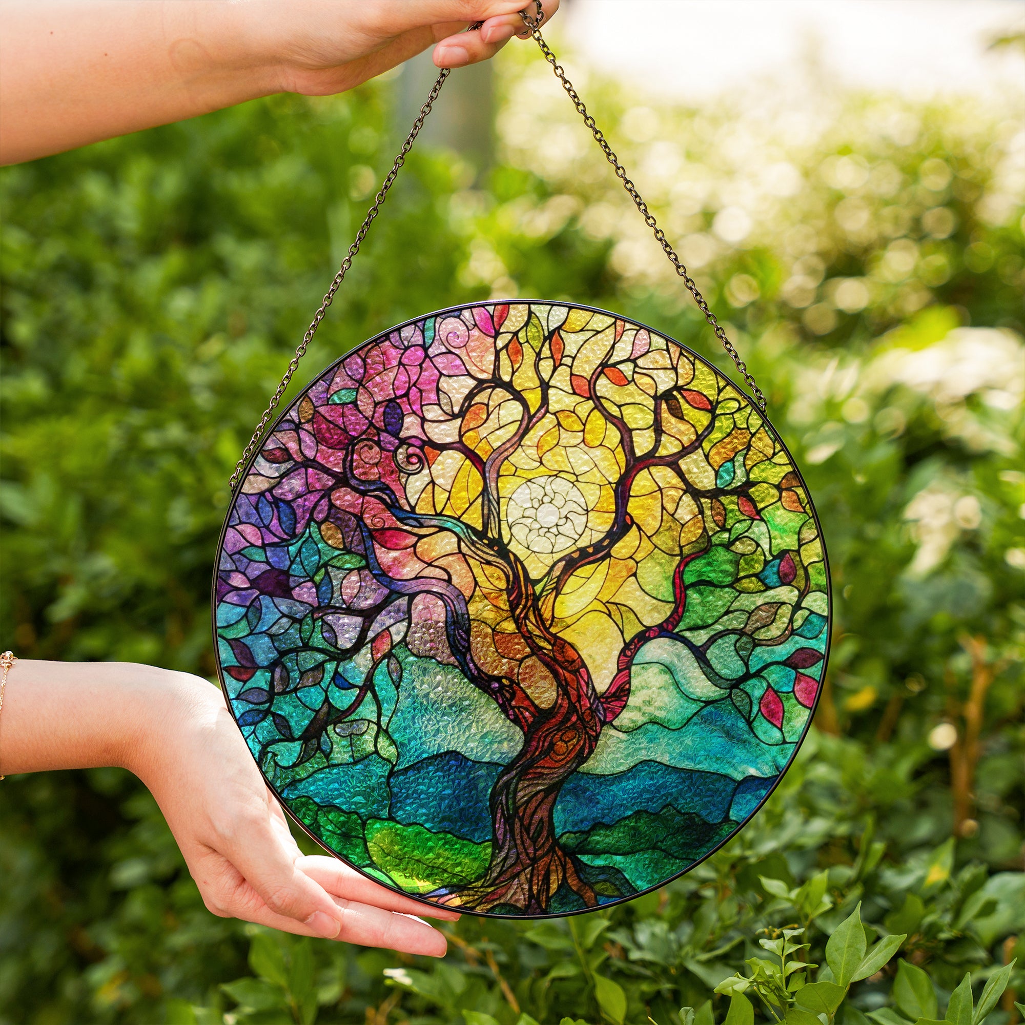 suncatcher for window hanging tree